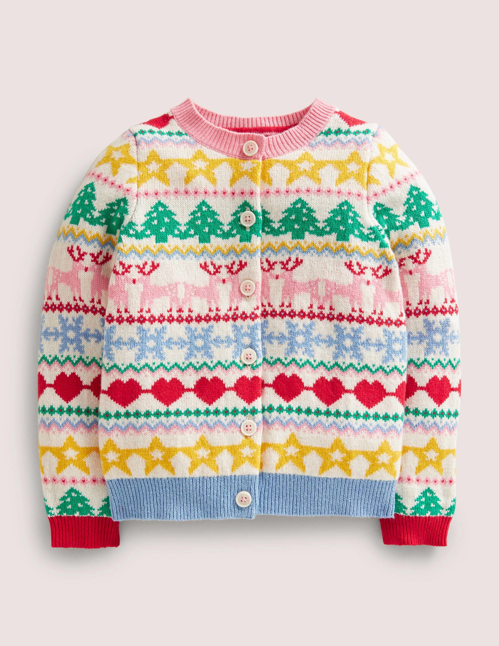 Festive Fair Isle Christmas Cardigan-Multi Festive Fair Isle-1
