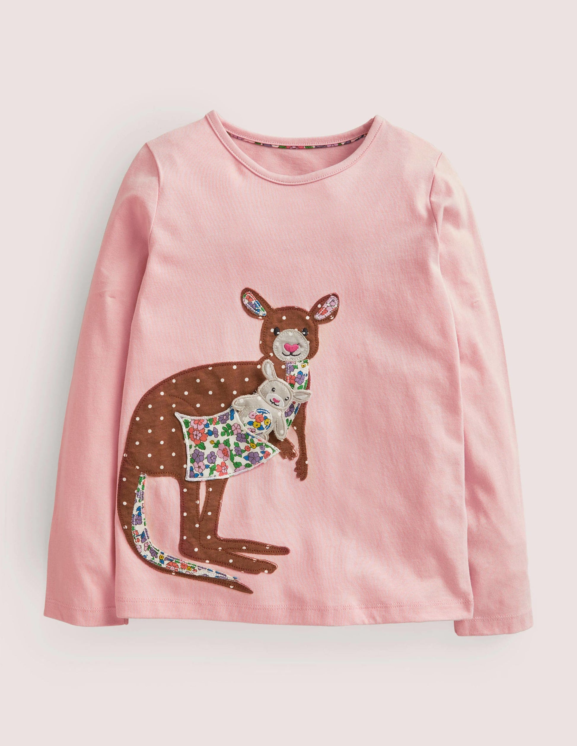 Appliqué Pop Out T-shirt-Provence Dusty Pink Kangaroo-1