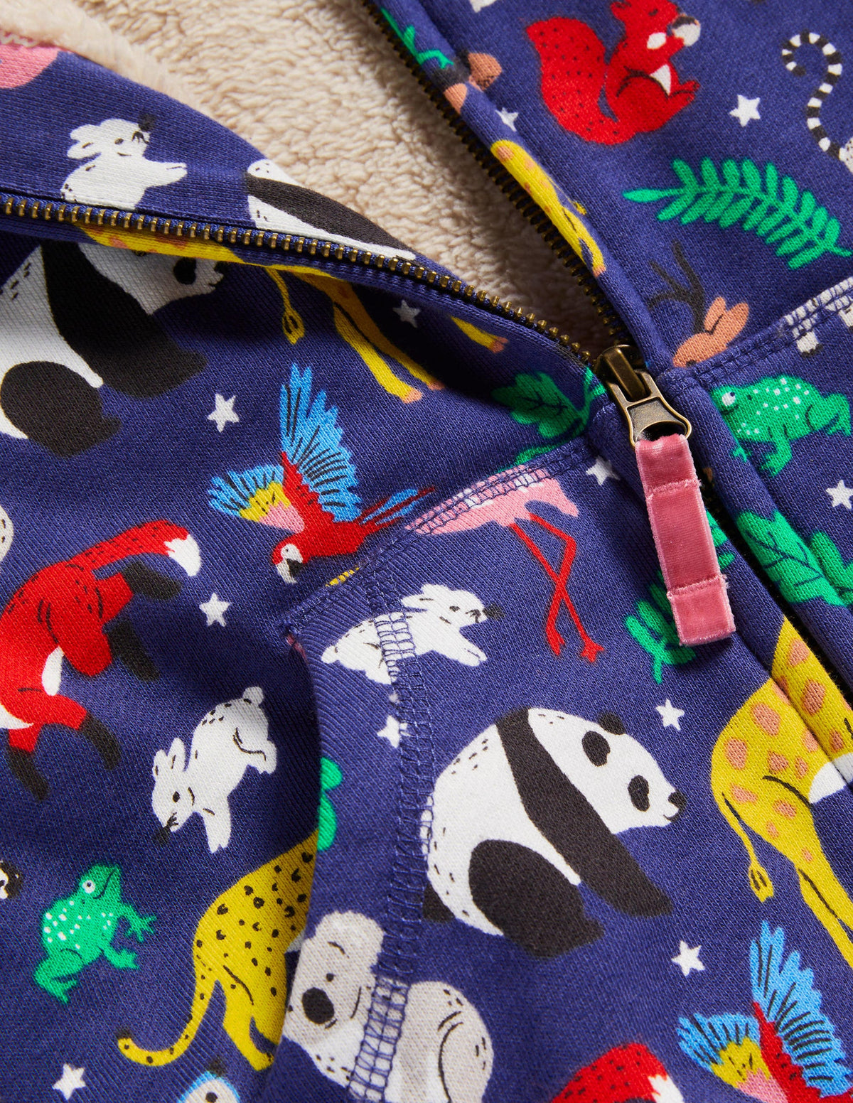 Shaggy-lined Hoodie-Starboard Blue Global Animals-3