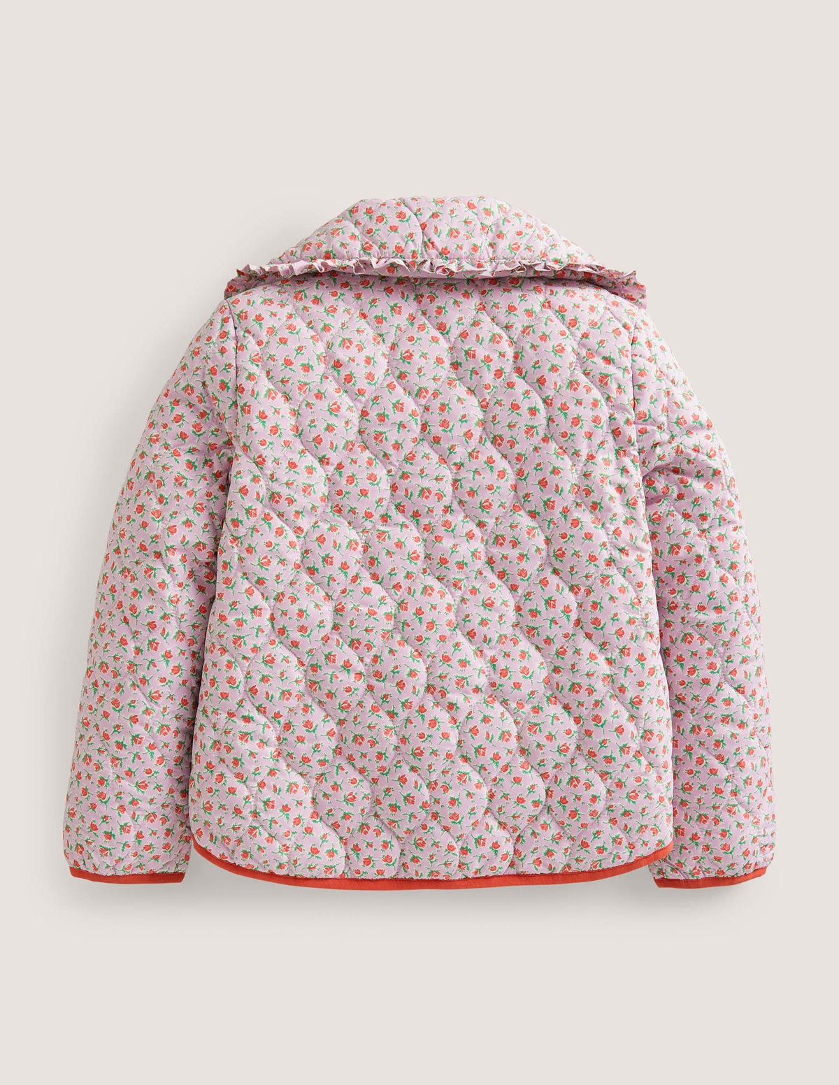 Quilted Collar Jacket-Lilac Pink Vintage Floral - Image 2