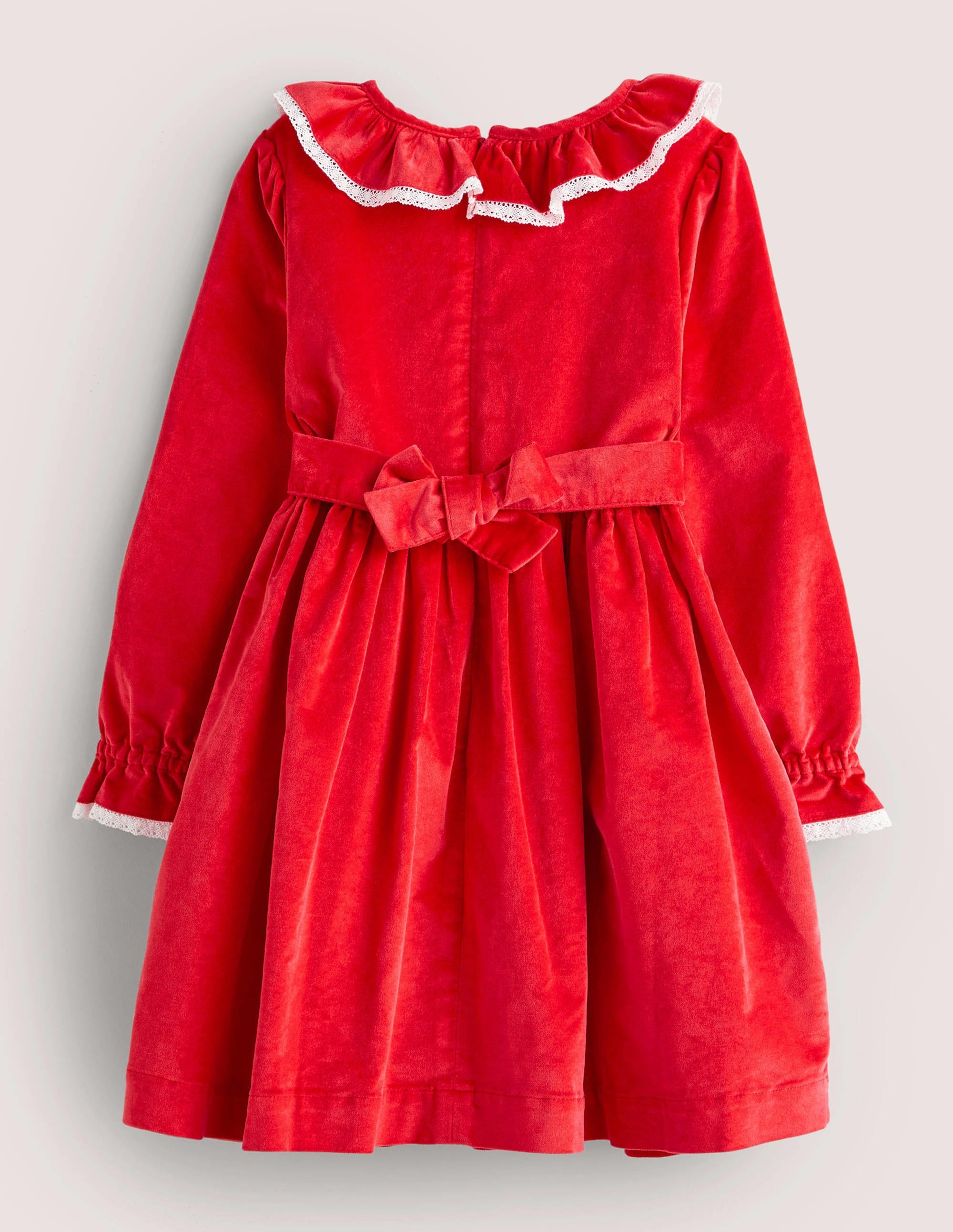 Red Embroidered Chrismas Party Dress-Rockabilly Red - Image 2