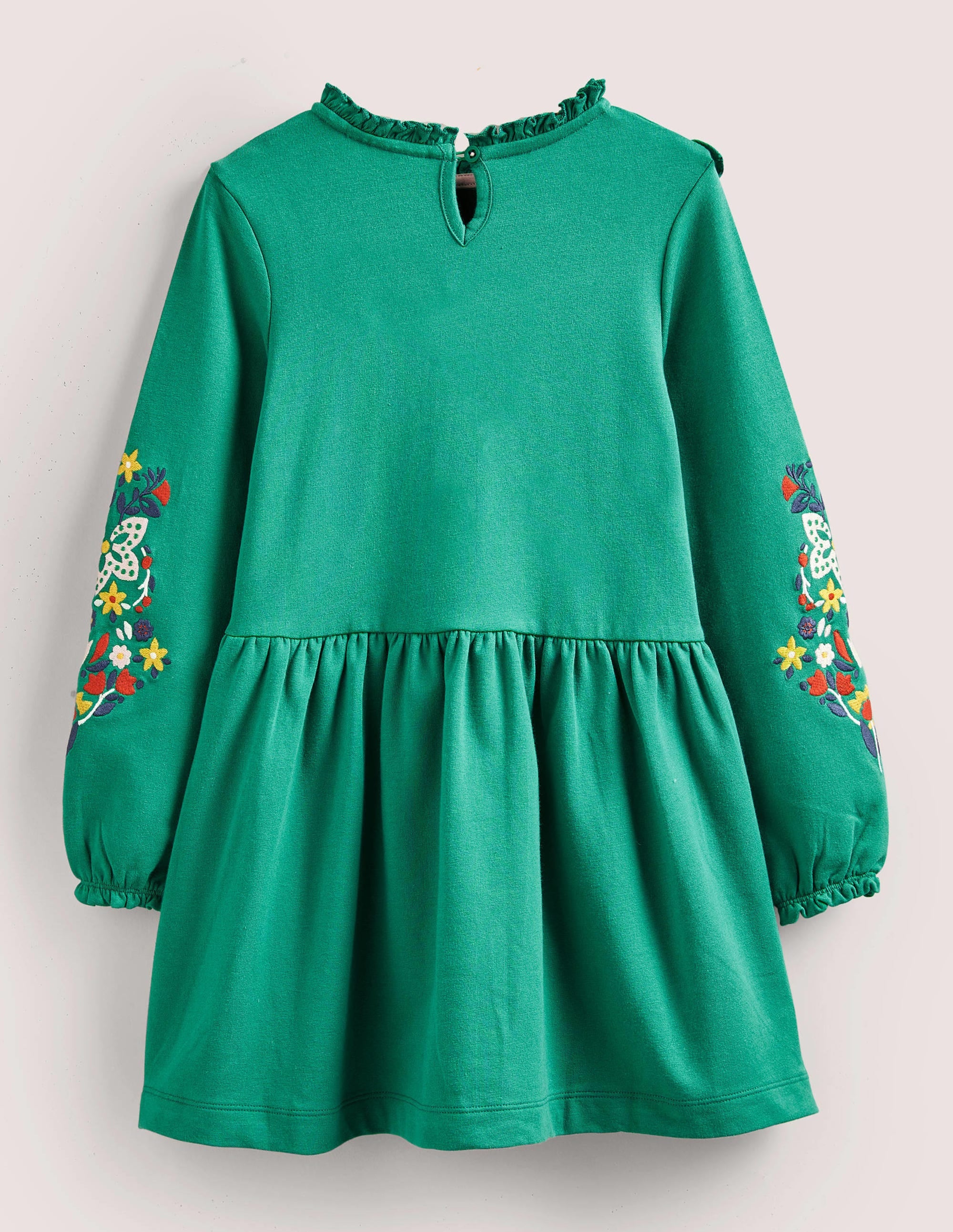 Embroidered Sweat Dress-Shady Glade Green - Image 2