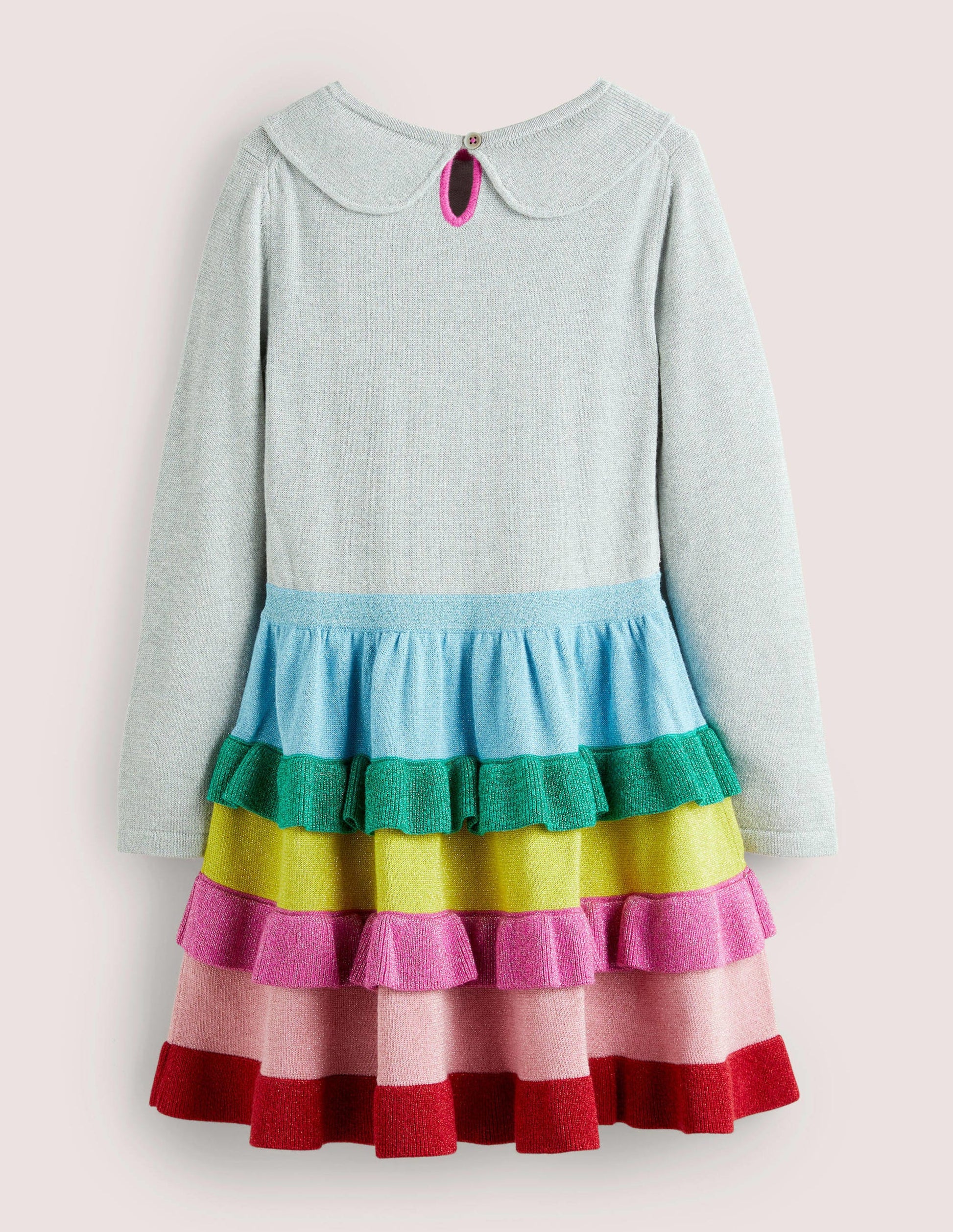 Rainbow Sparkle Knitted Dress-Multi Rainbow-2