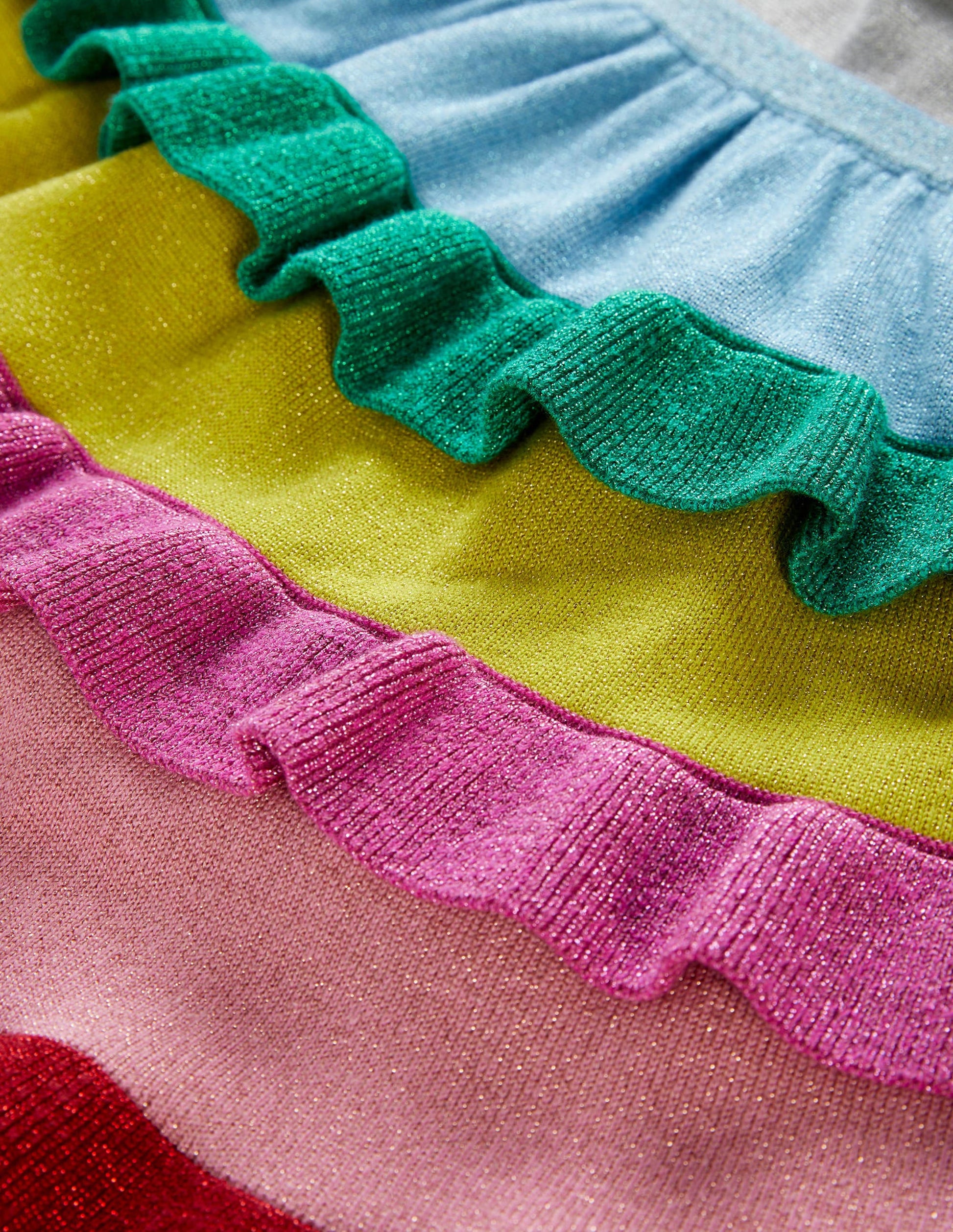 Rainbow Sparkle Knitted Dress-Multi Rainbow-3