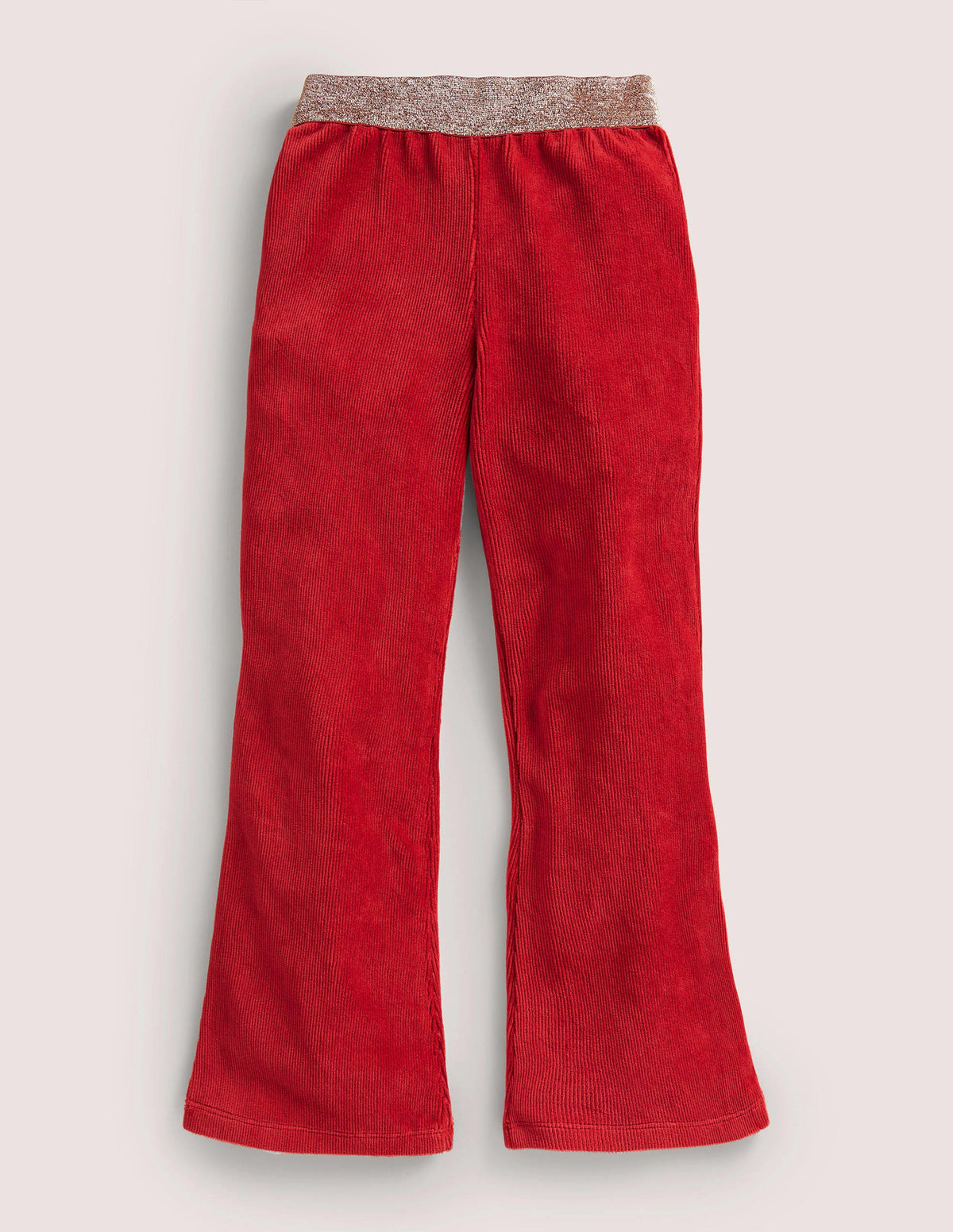 Sparkle Waist Kick Flare-Russet Red - Image 1
