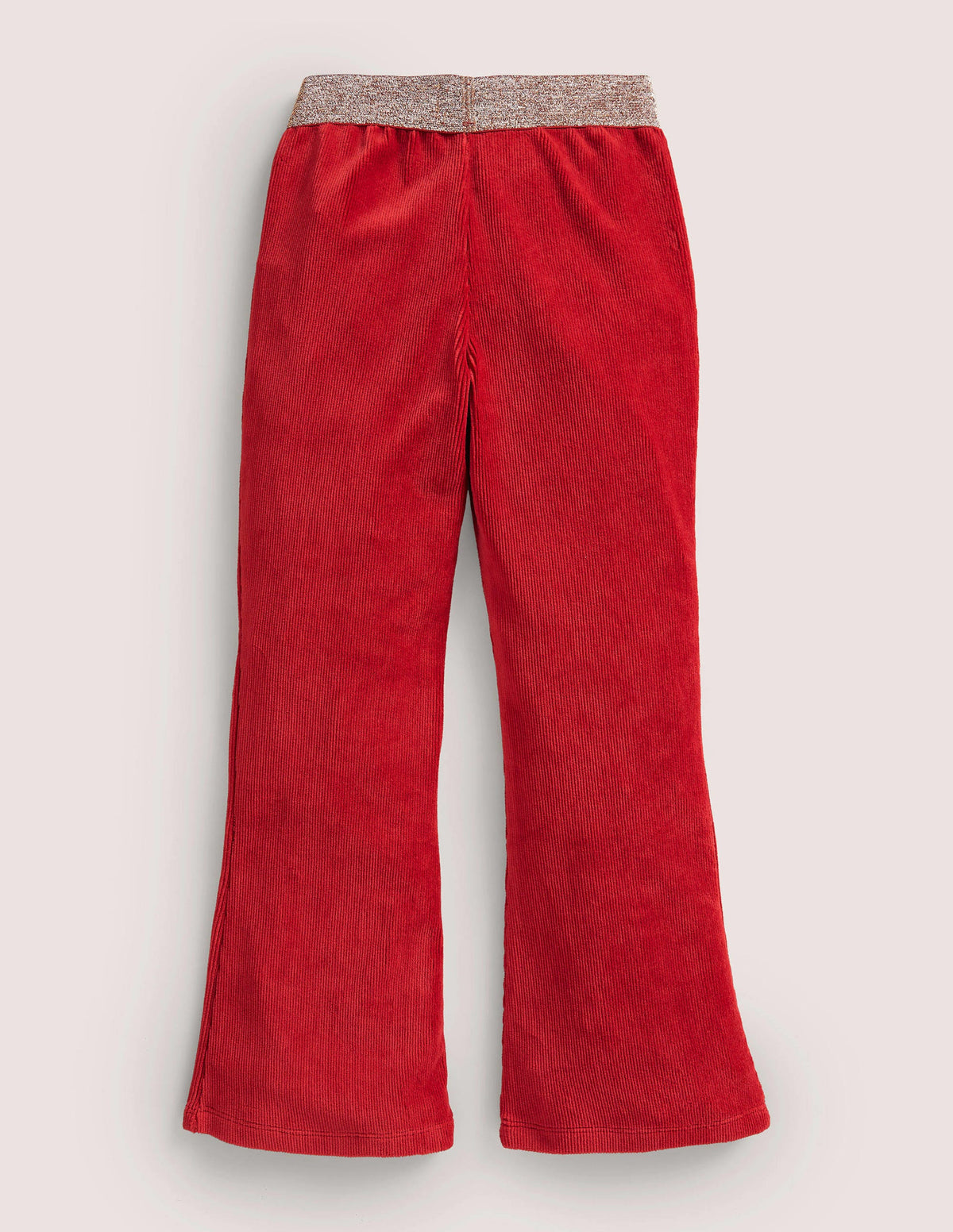 Sparkle Waist Kick Flare-Russet Red-2