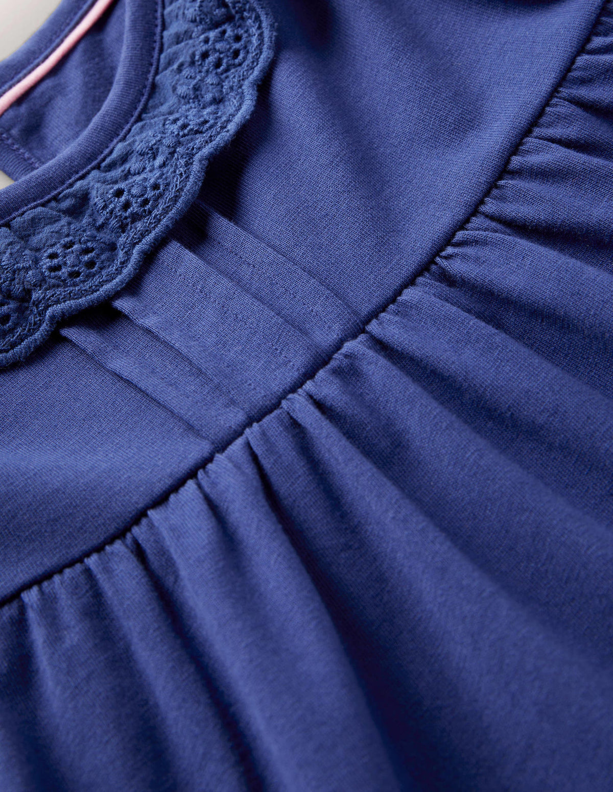 Broderie Frill Dress-Starboard Blue - Image 3