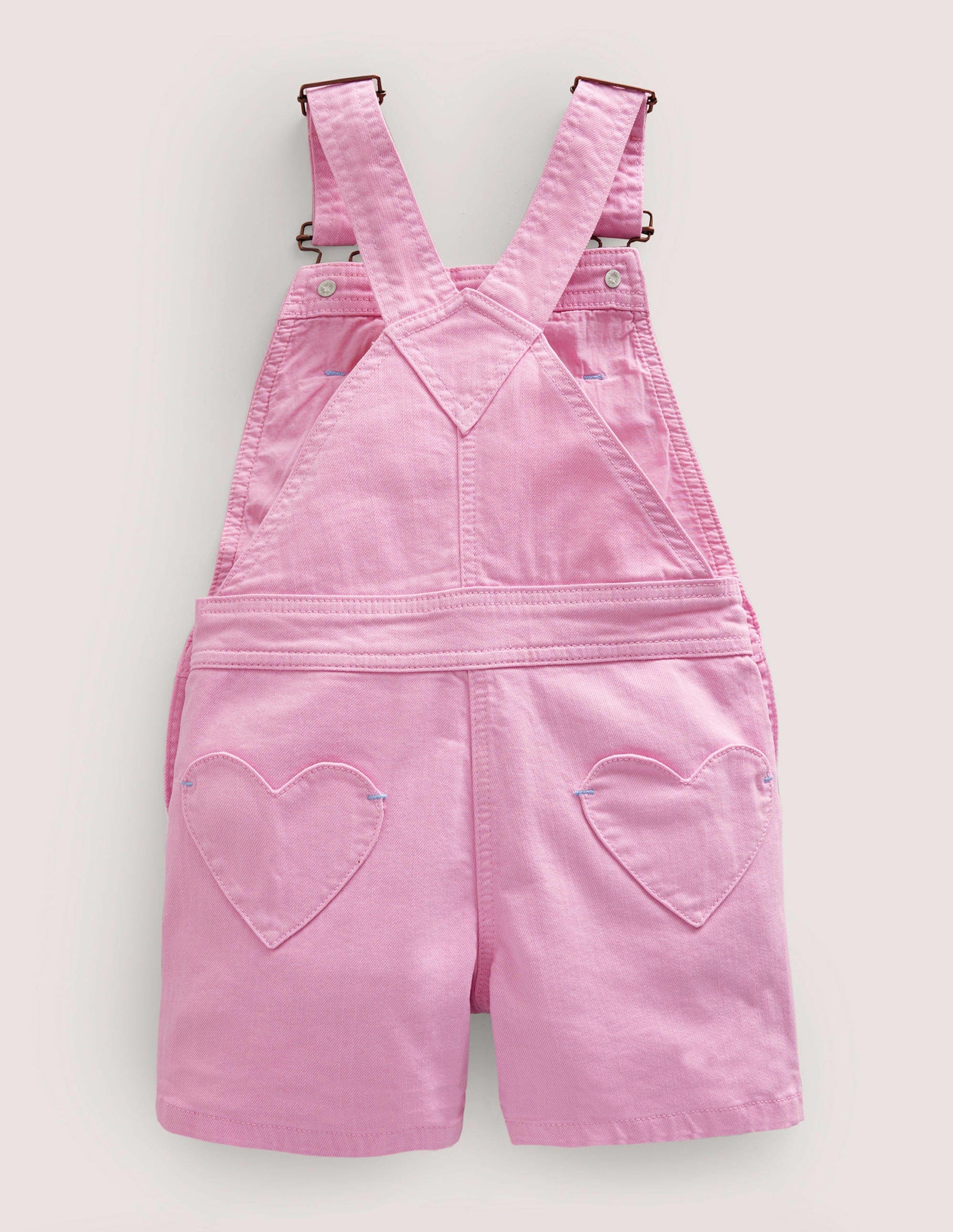 Heart Pocket Short Dungarees-Lilac Pink-2