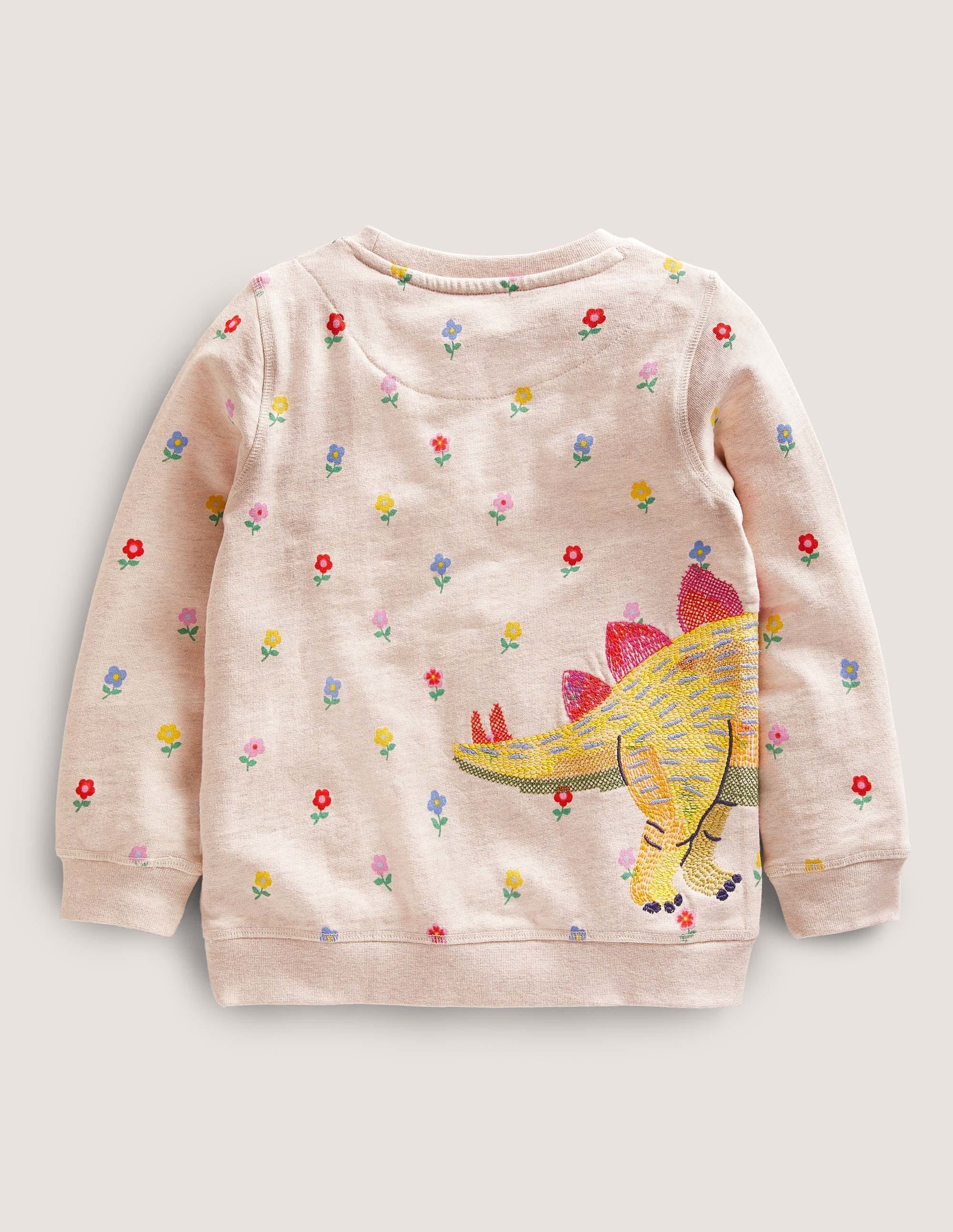 Superstitch Sweatshirt-Oatmeal Marl Dinosaur - Image 2