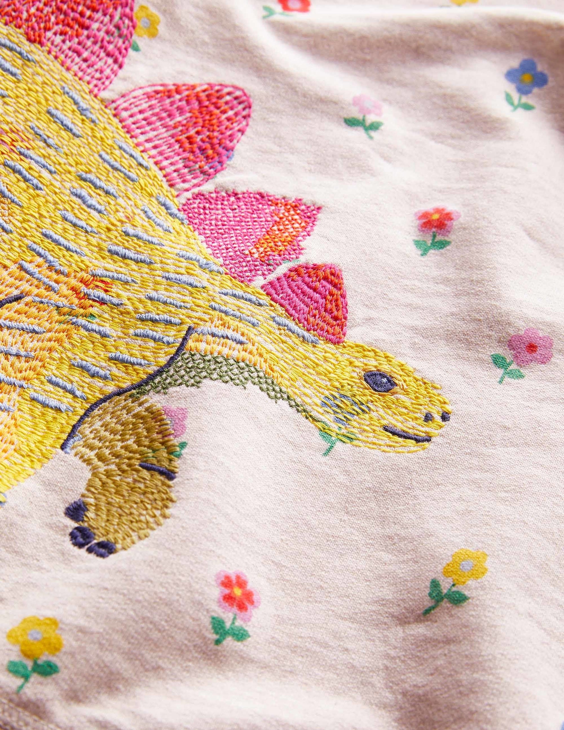 Superstitch Sweatshirt-Oatmeal Marl Dinosaur-3