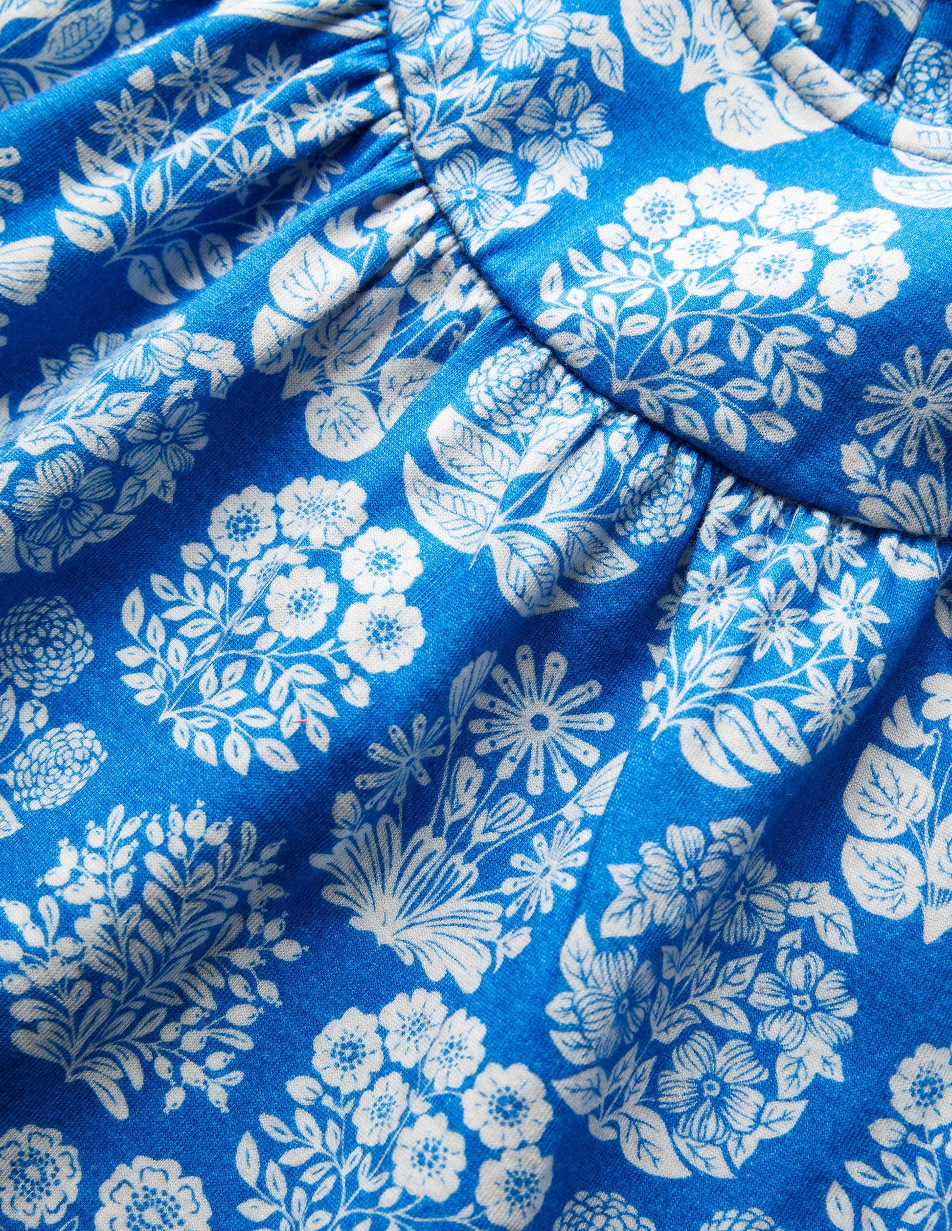 Lightweight Sweat Dress-Bright Marina Blue Floral-3