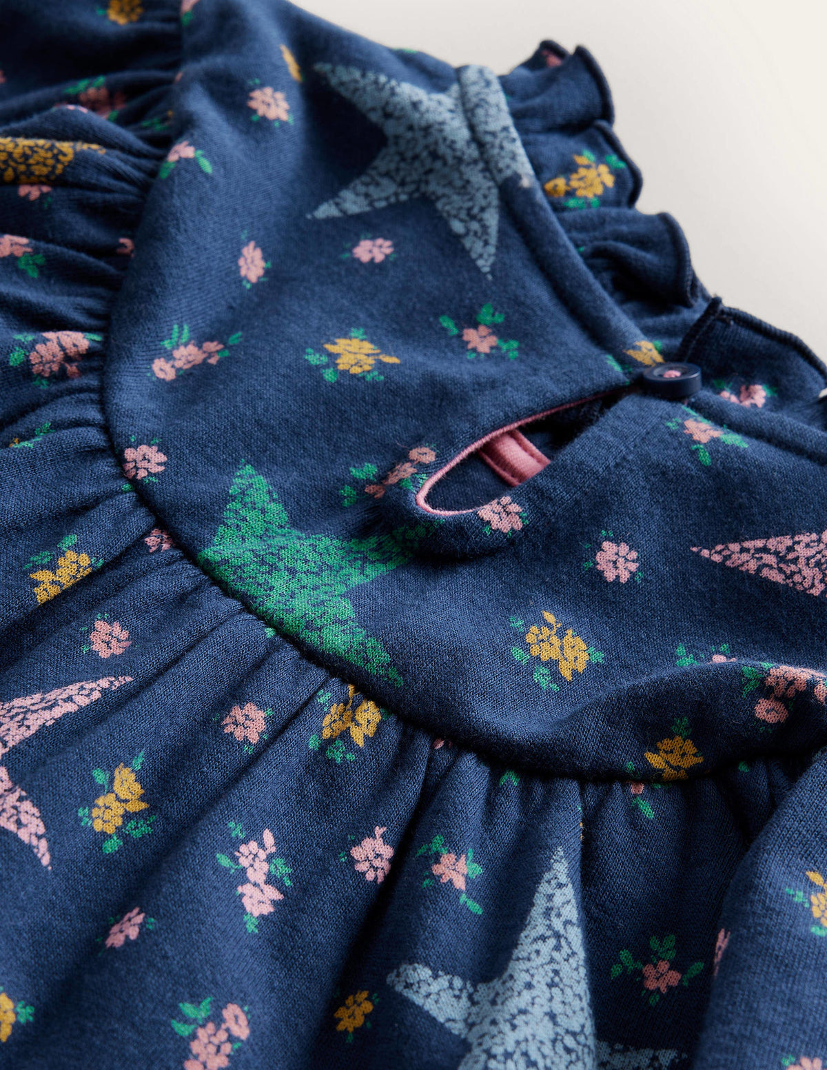 Lightweight Sweat Dress-College Navy Star Floral - Image 3