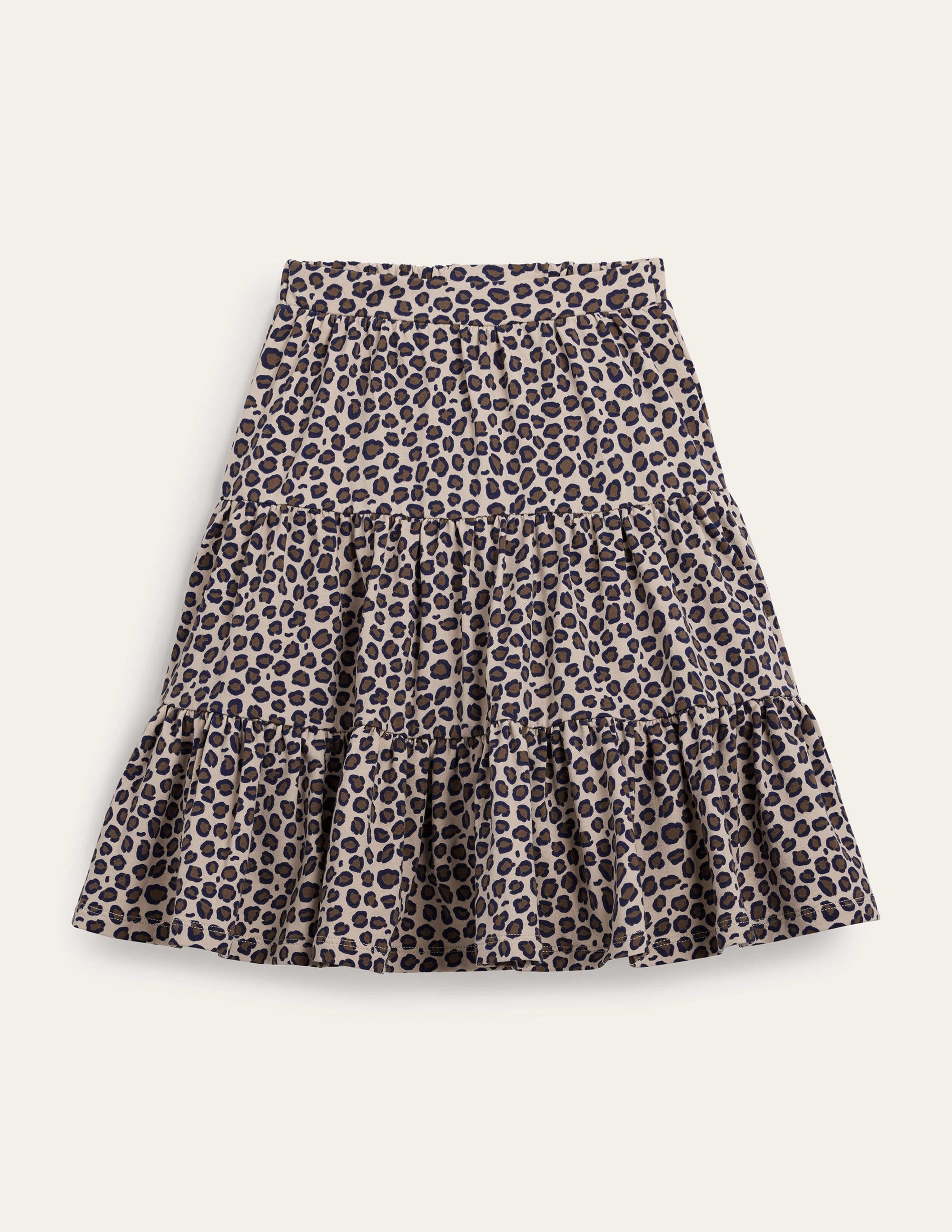 Three Tiered Midi Skirt-Leopard - Image 1