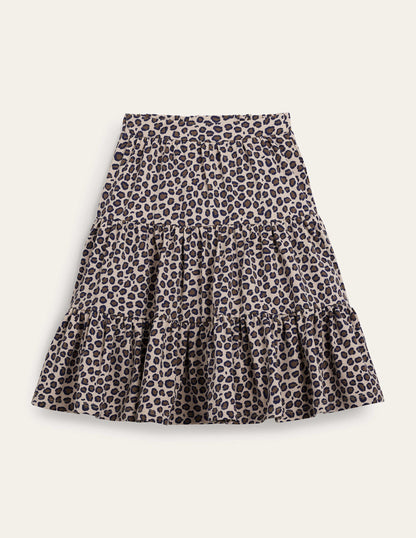 Three Tiered Midi Skirt-Leopard-1