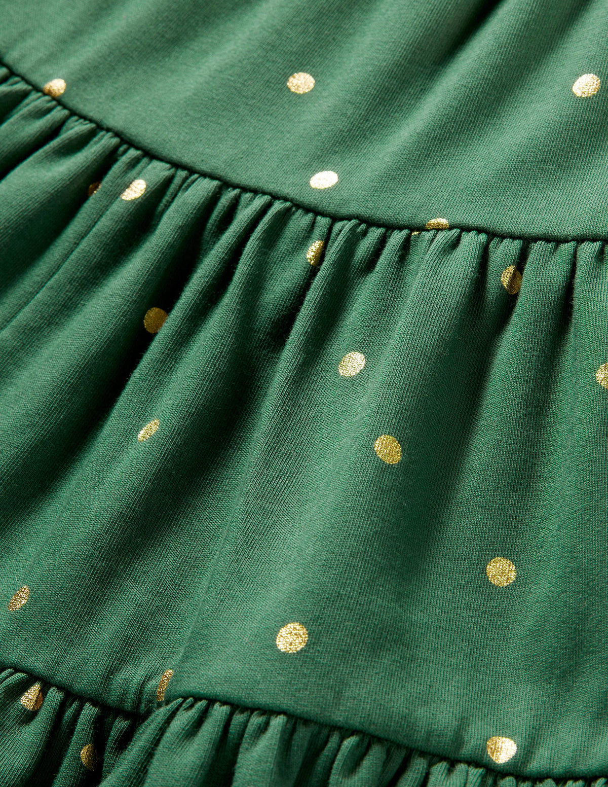 Three Tiered Midi Skirt-Trekking Green/Gold Spot-3
