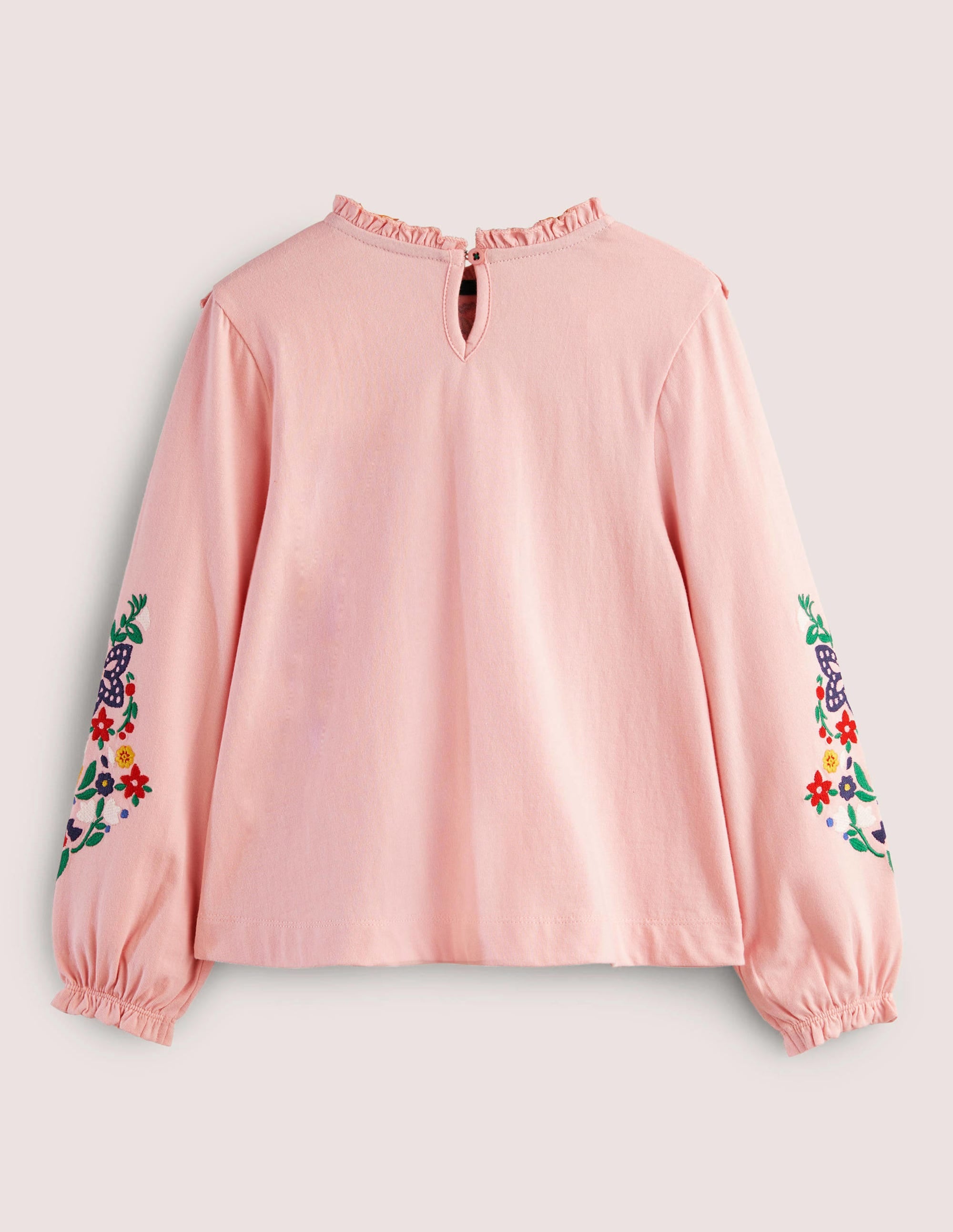 Embroidered Frilly Top-Boto Pink - Image 2
