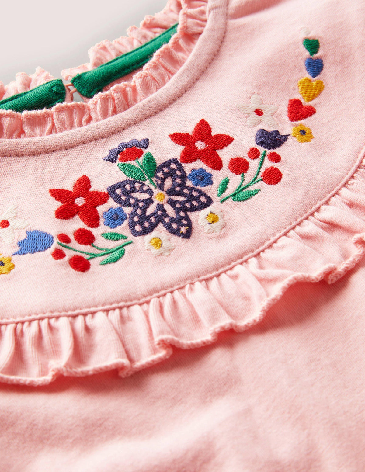 Embroidered Frilly Top-Boto Pink-3