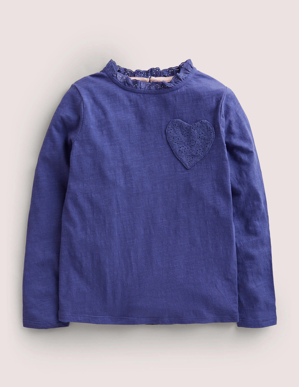 Long Sleeve Heart Pocket Top-Soft Starboard Blue - Image 1