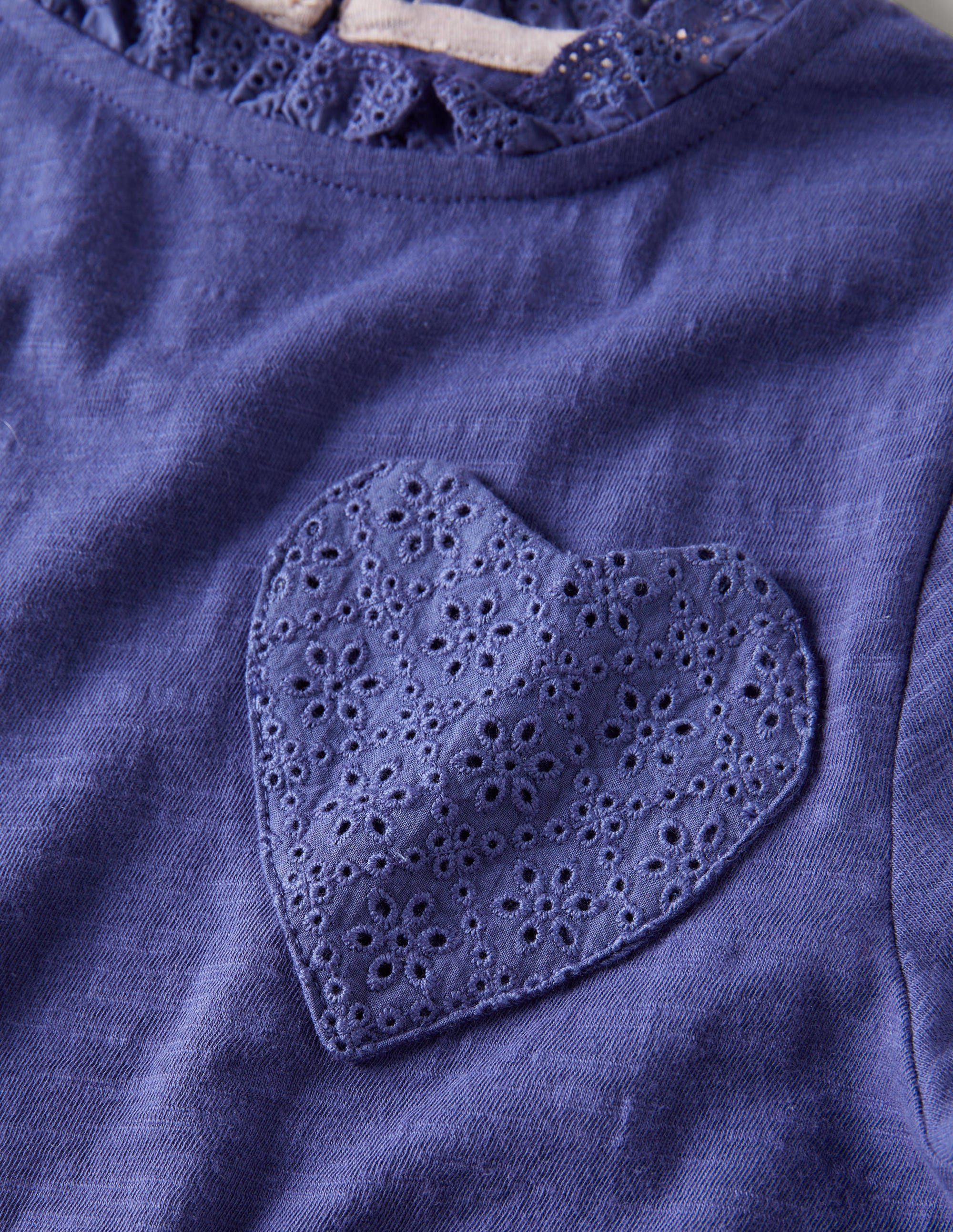 Long Sleeve Heart Pocket Top-Soft Starboard Blue - Image 3