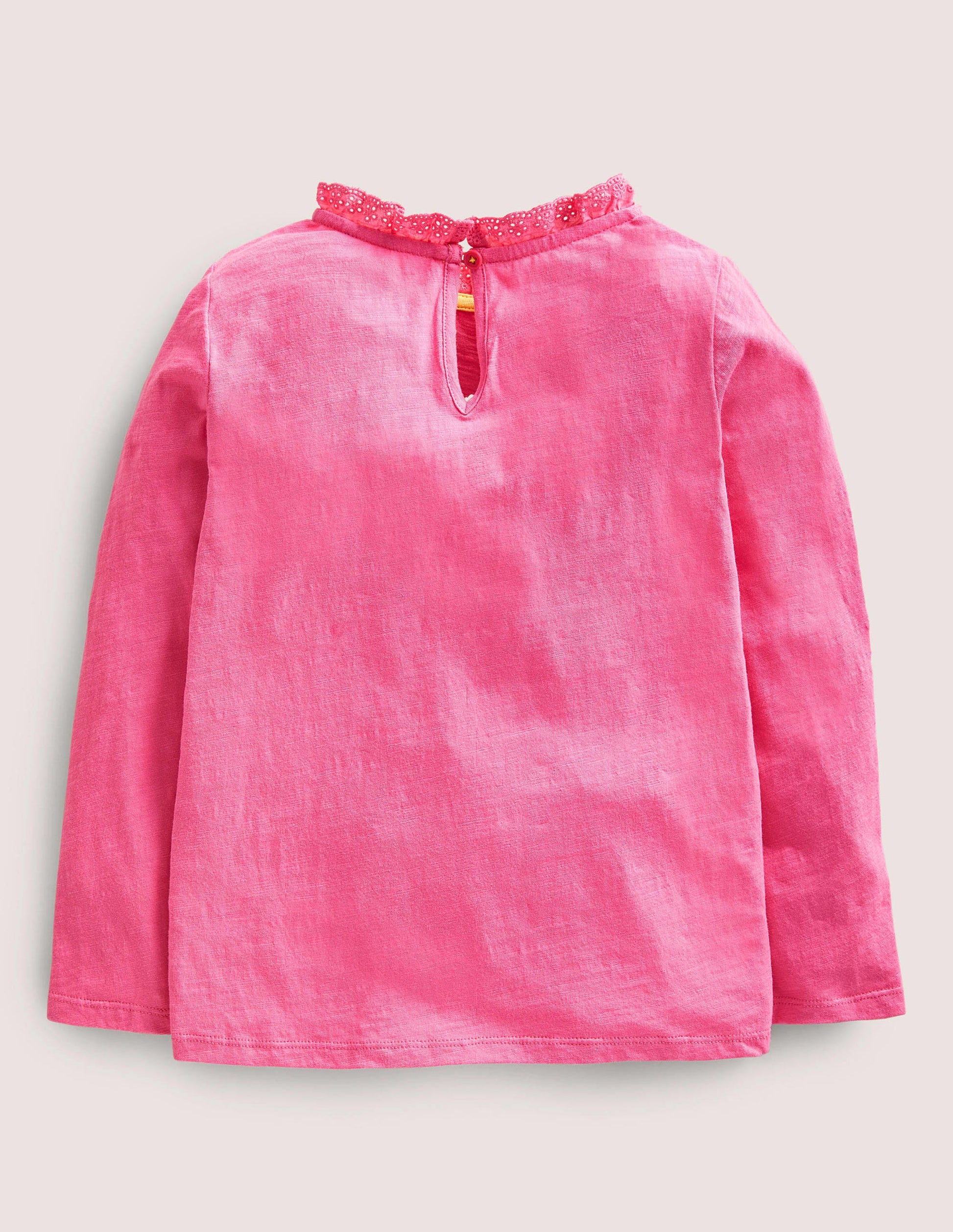 Long Sleeve Heart Pocket Top-Sweet William Pink-2