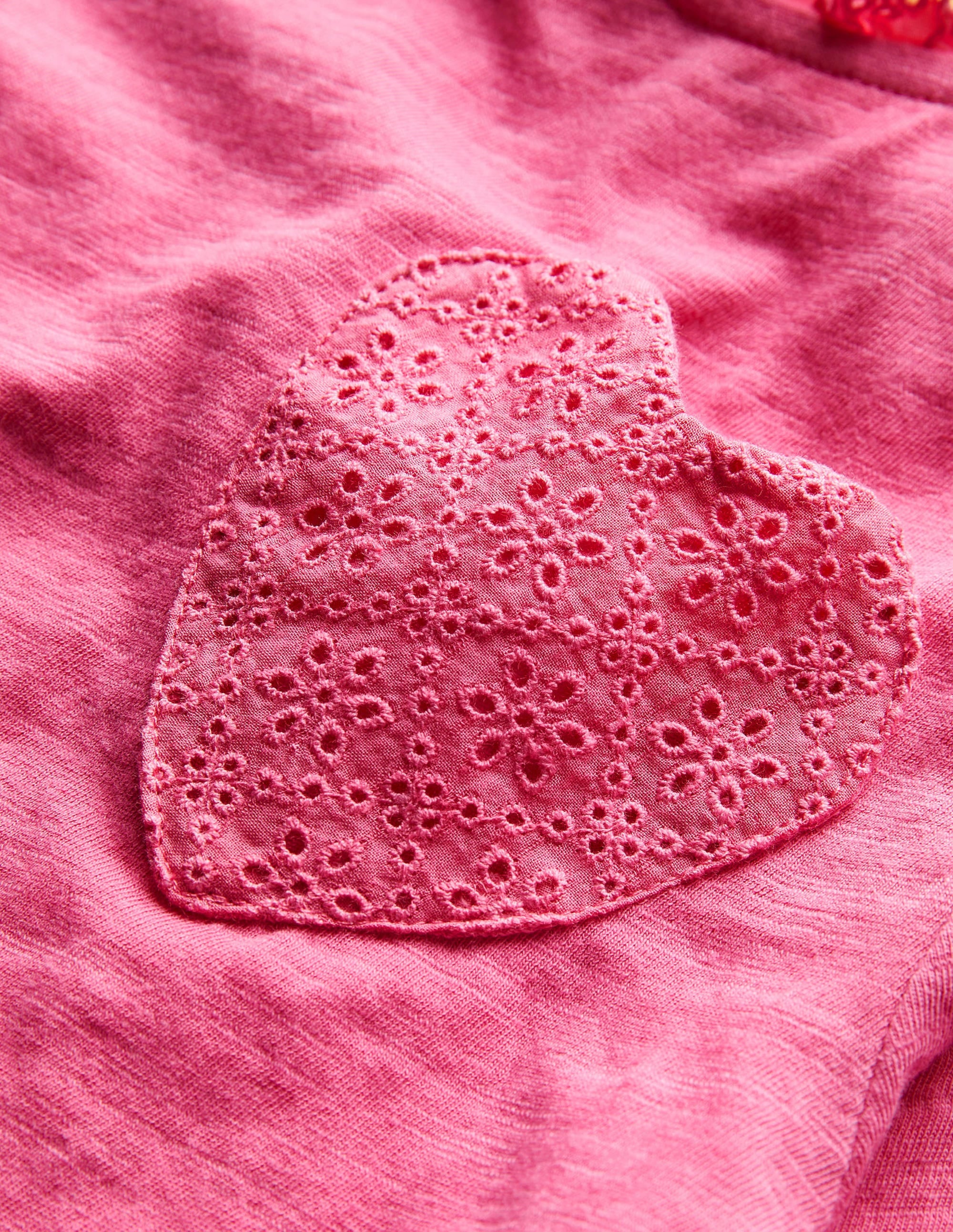 Long Sleeve Heart Pocket Top-Sweet William Pink - Image 3