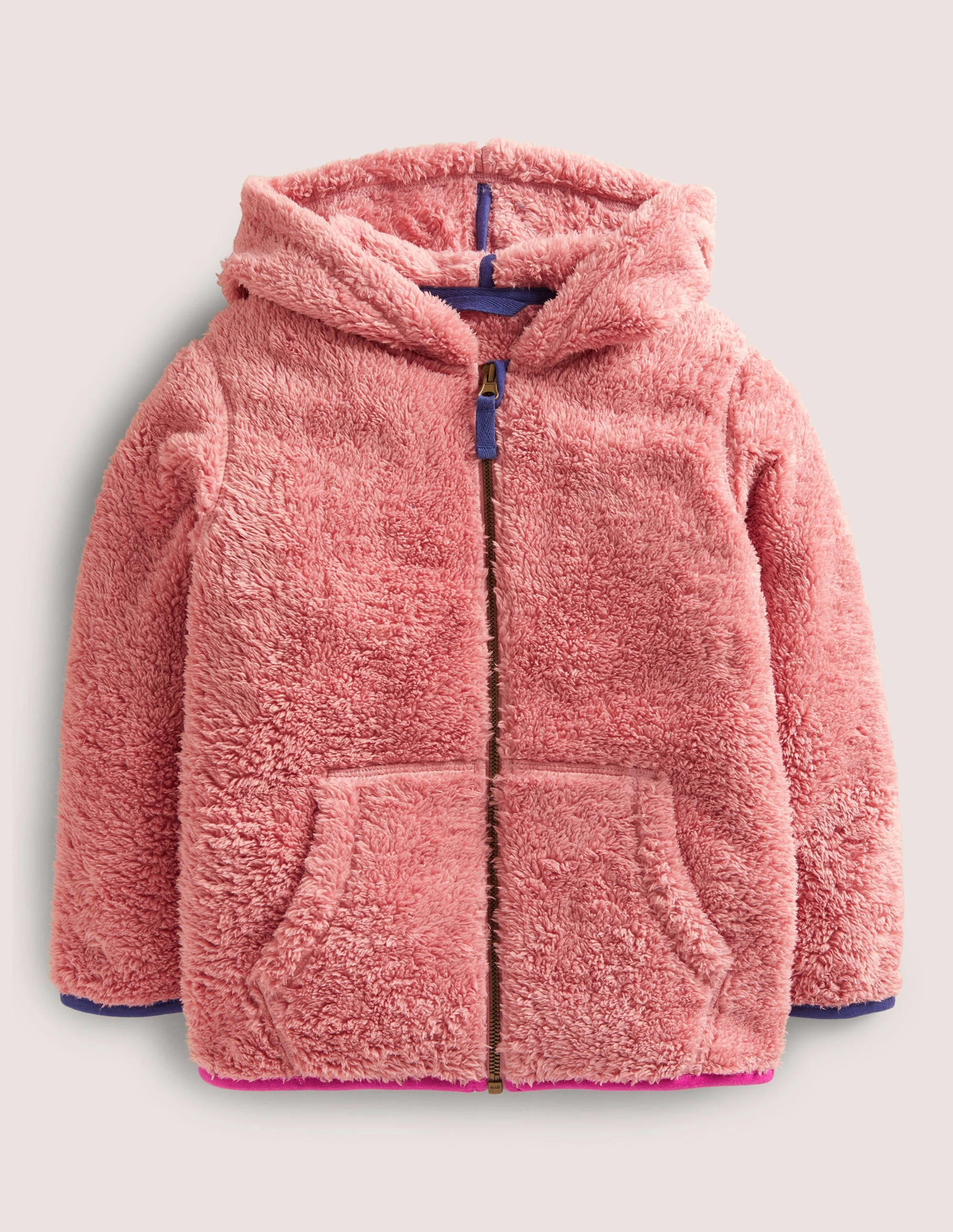 Borg Hoodie-Almond Pink - Image 1