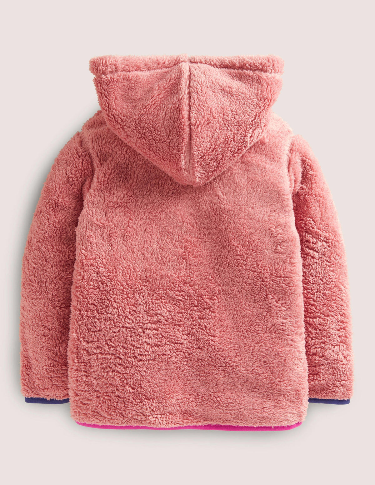Borg Hoodie-Almond Pink-2