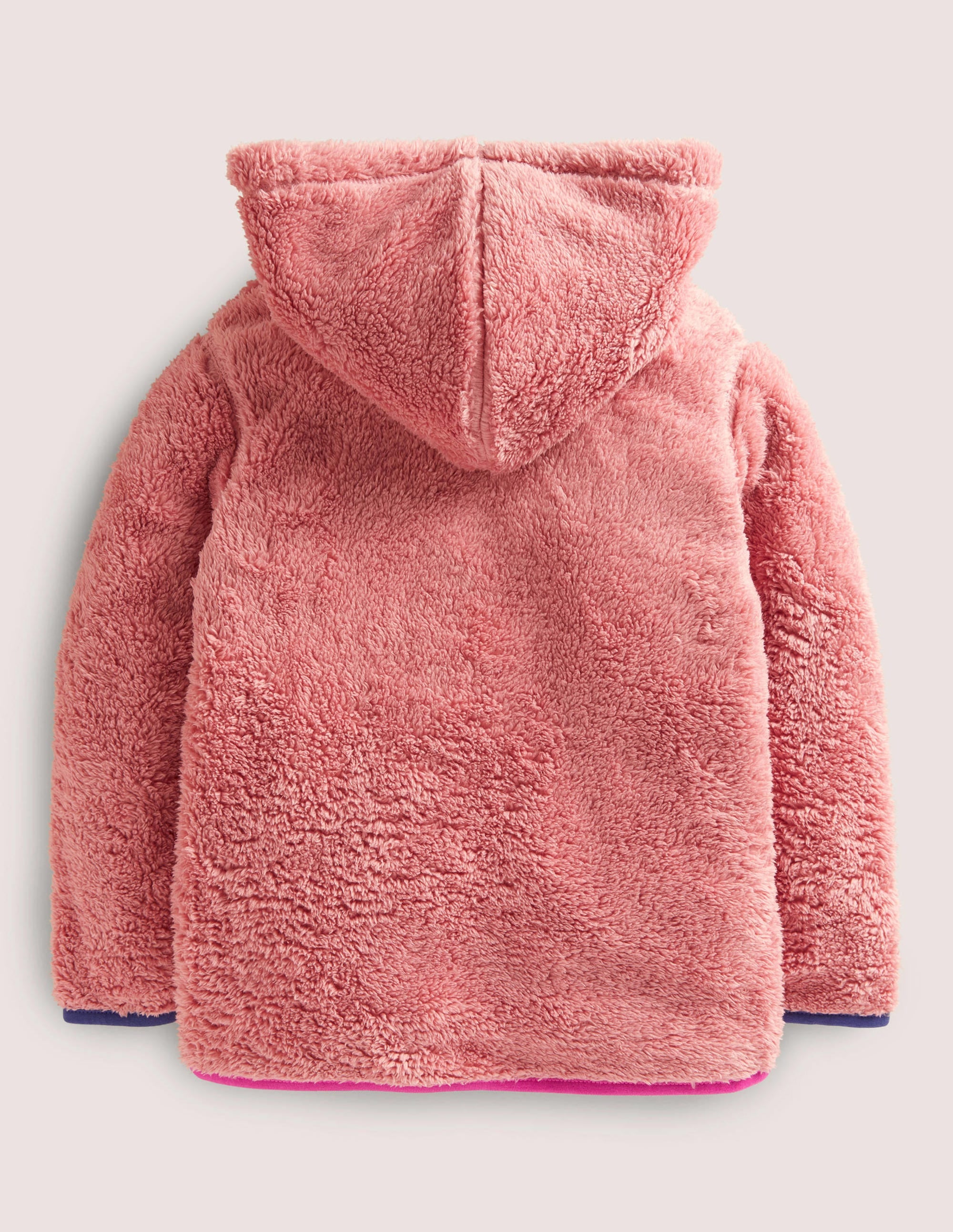 Borg Hoodie-Almond Pink - Image 2