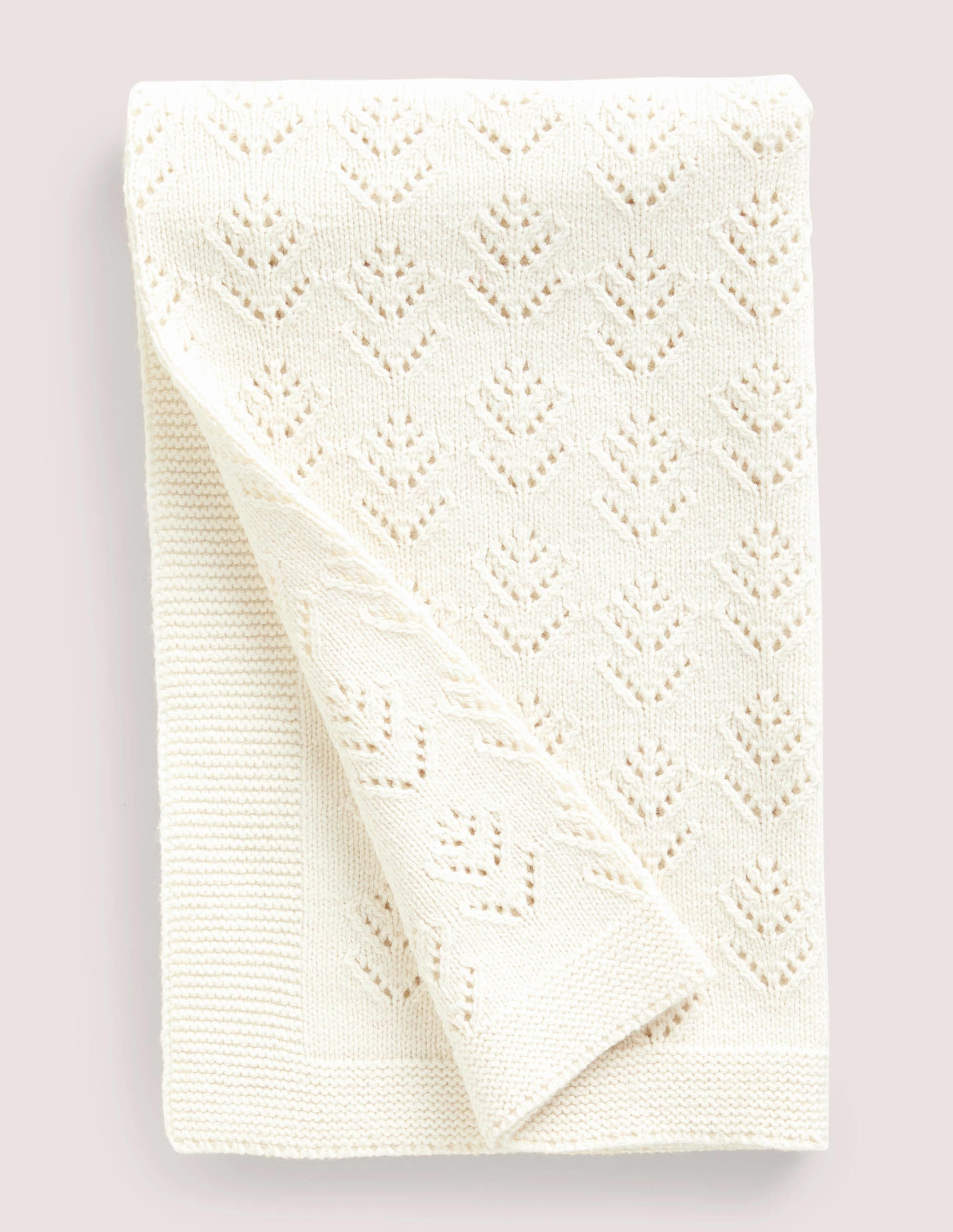 Knitted Blanket-Ivory - Image 1