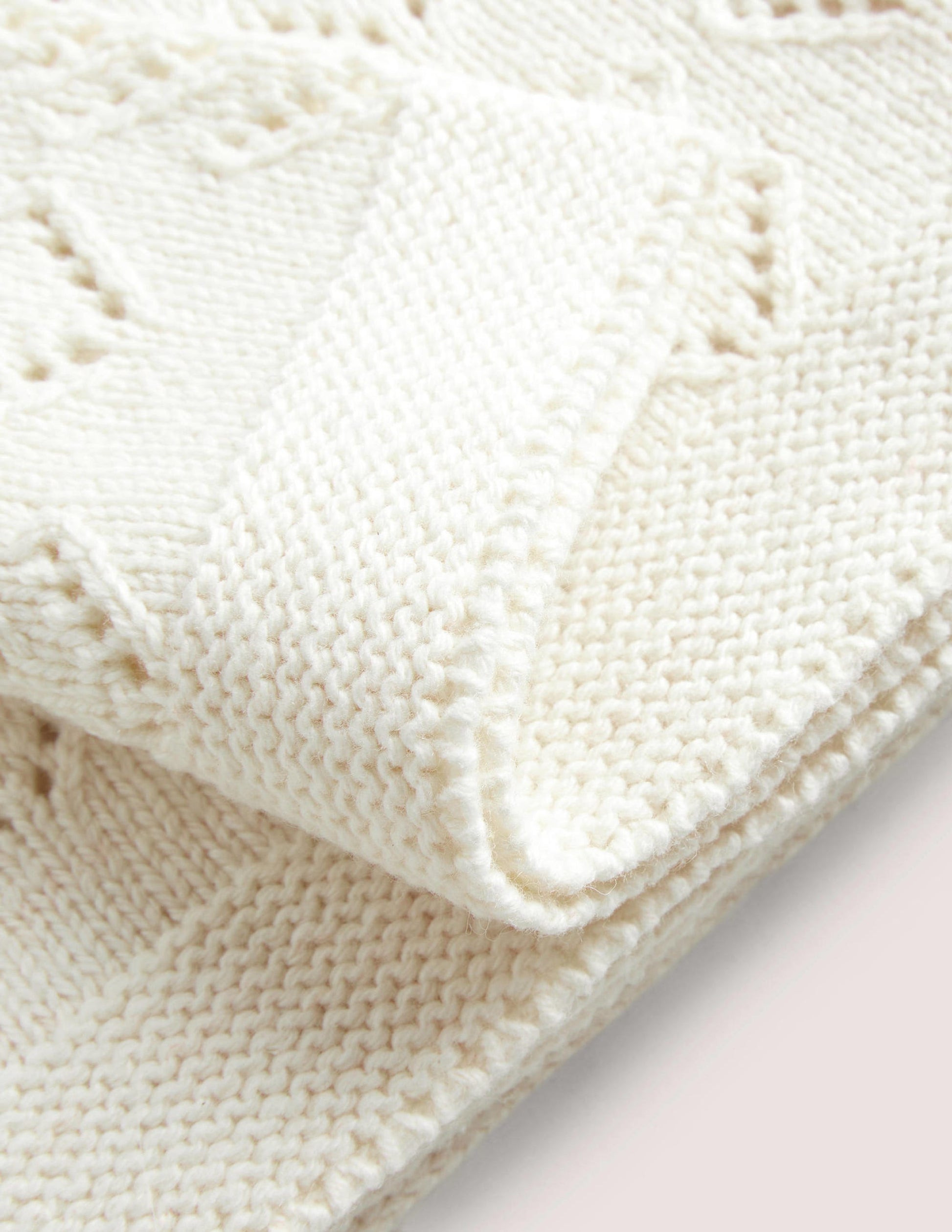 Knitted Blanket-Ivory-3