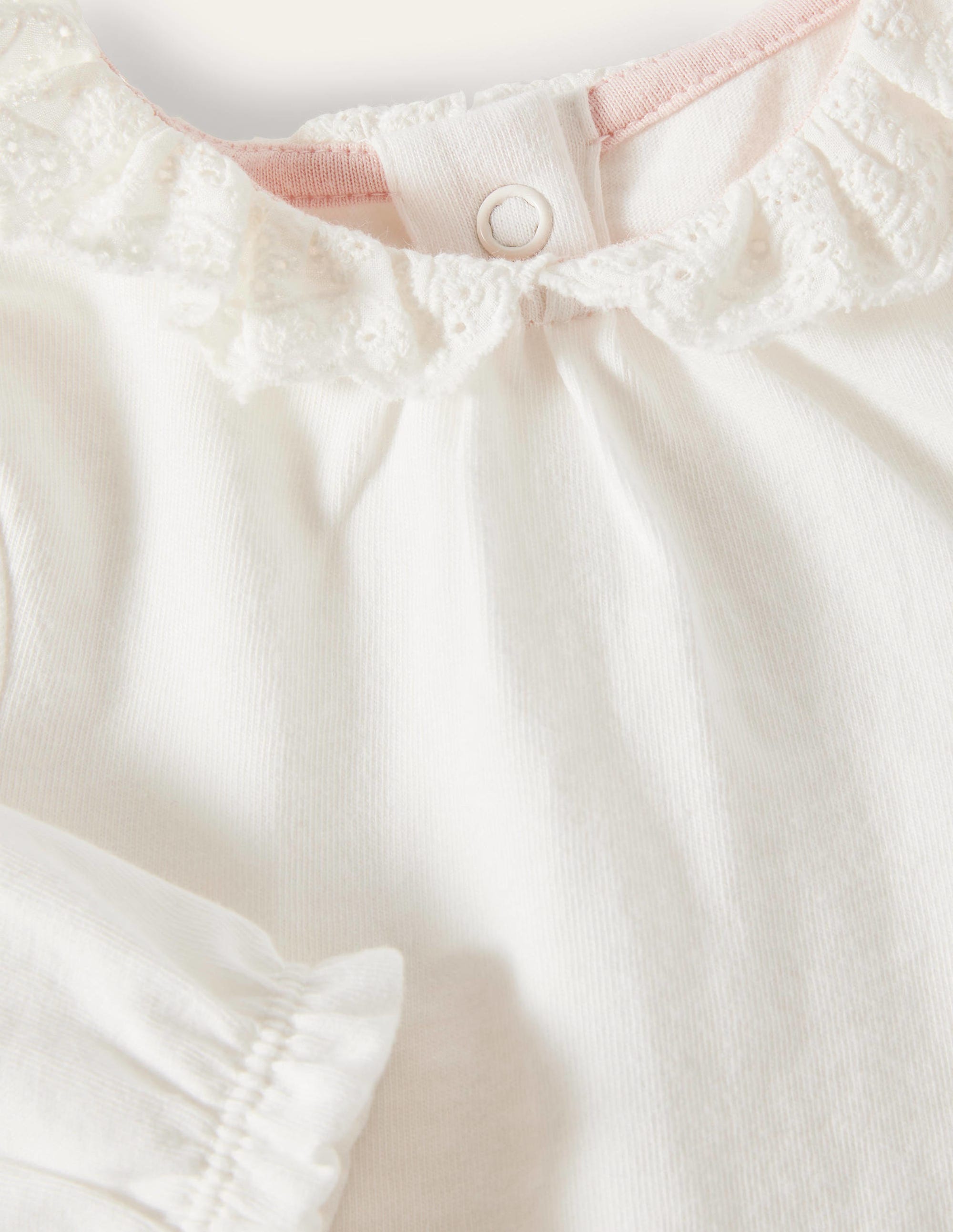 Long-Sleeved Broderie T-shirt-Ivory Broderie - Image 3