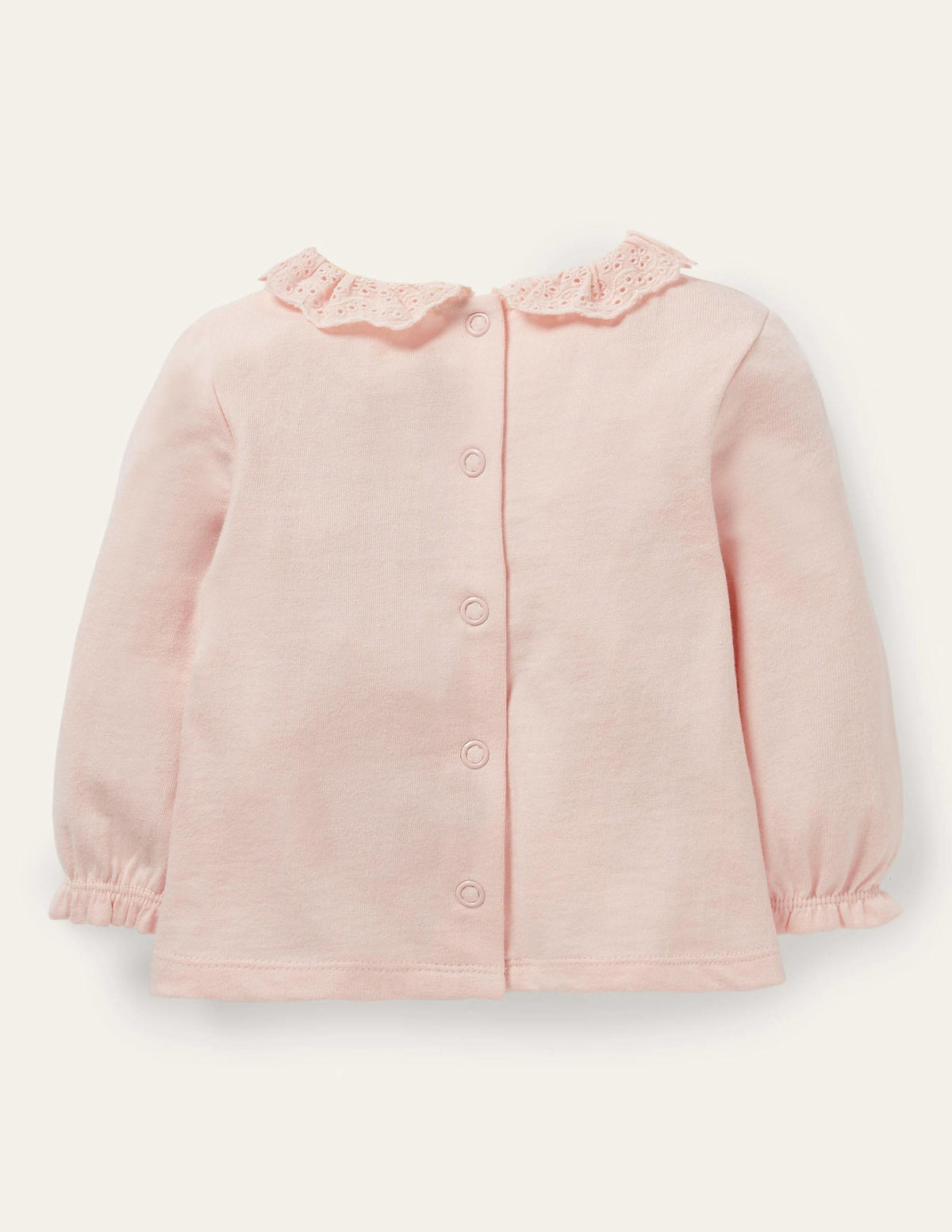 Long-Sleeved Broderie T-shirt-Provence Dusty Pink - Image 2