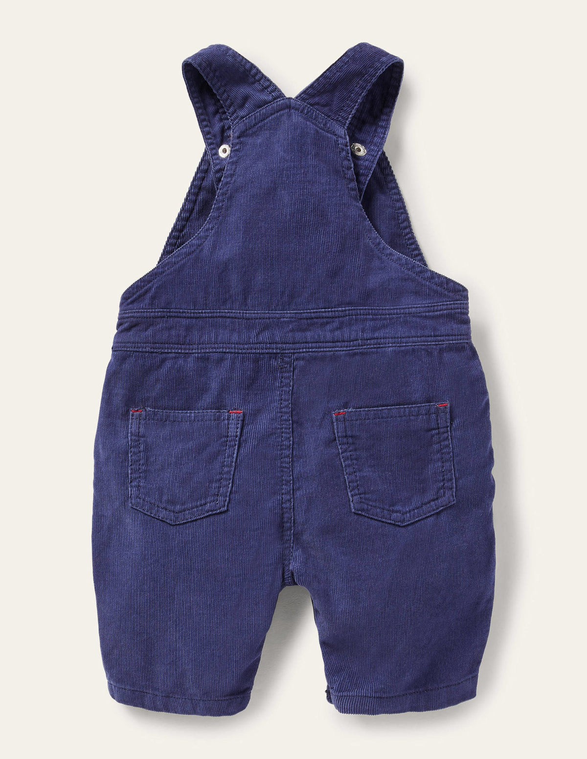 Jersey-lined Cord Dungarees-Starboard Blue - Image 2