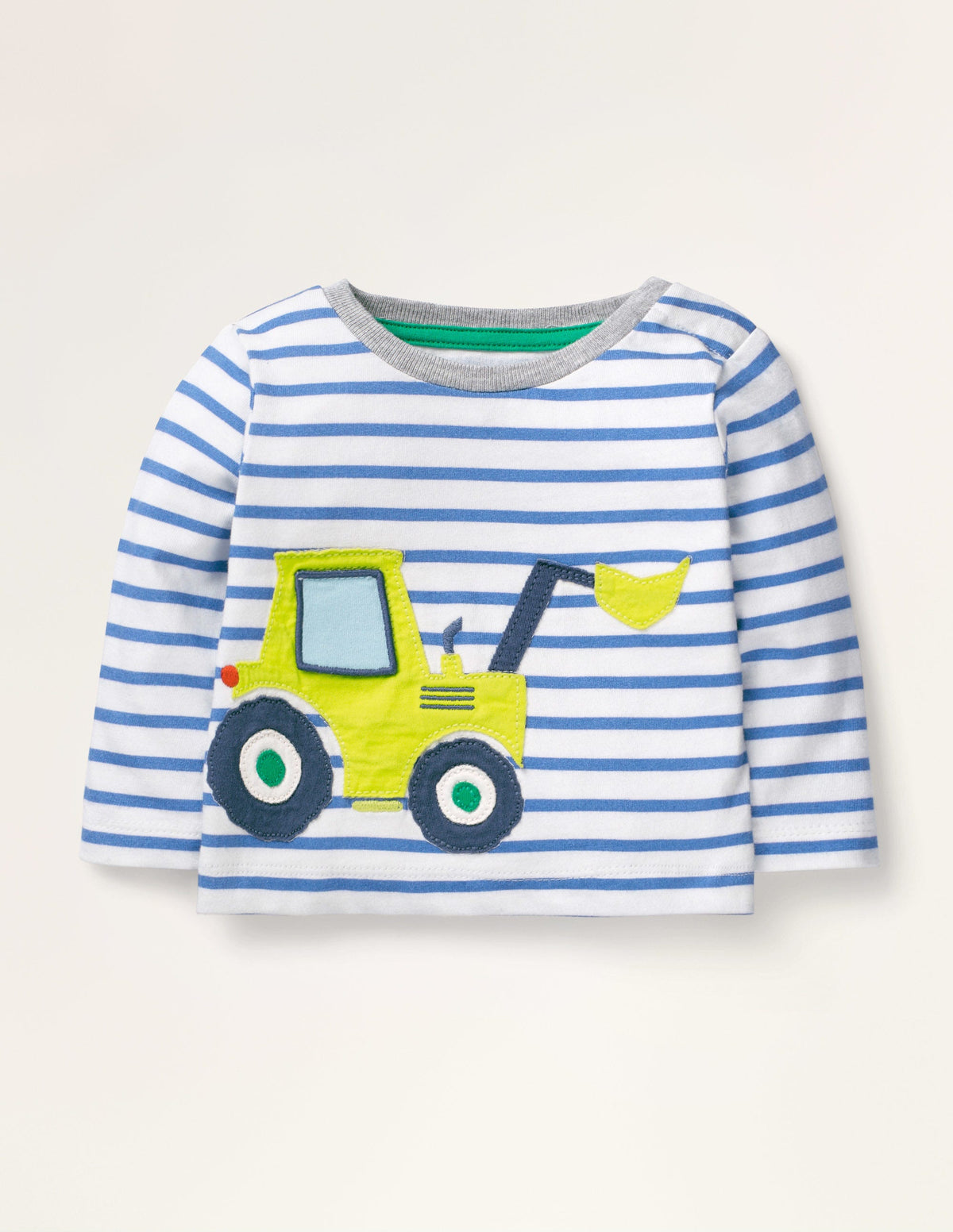 Big Appliqué T-shirt-White/Duke Blue Digger-1