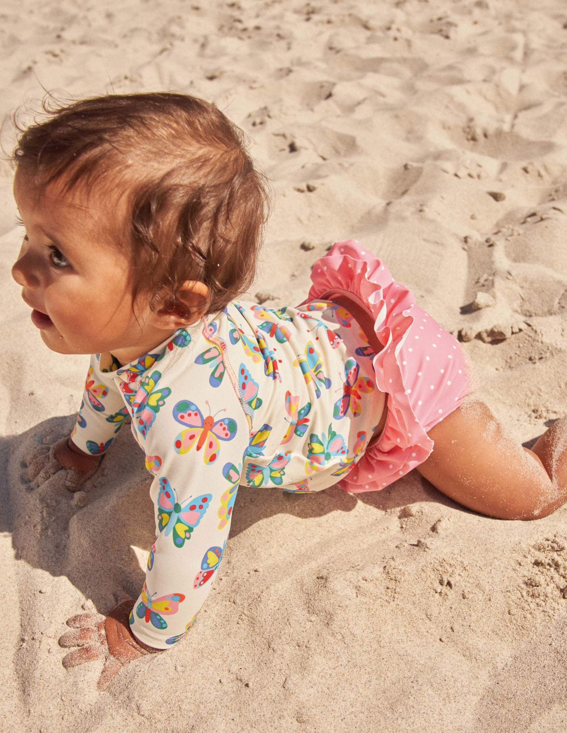 Rash Vest Set-Ivory Butterflies-5