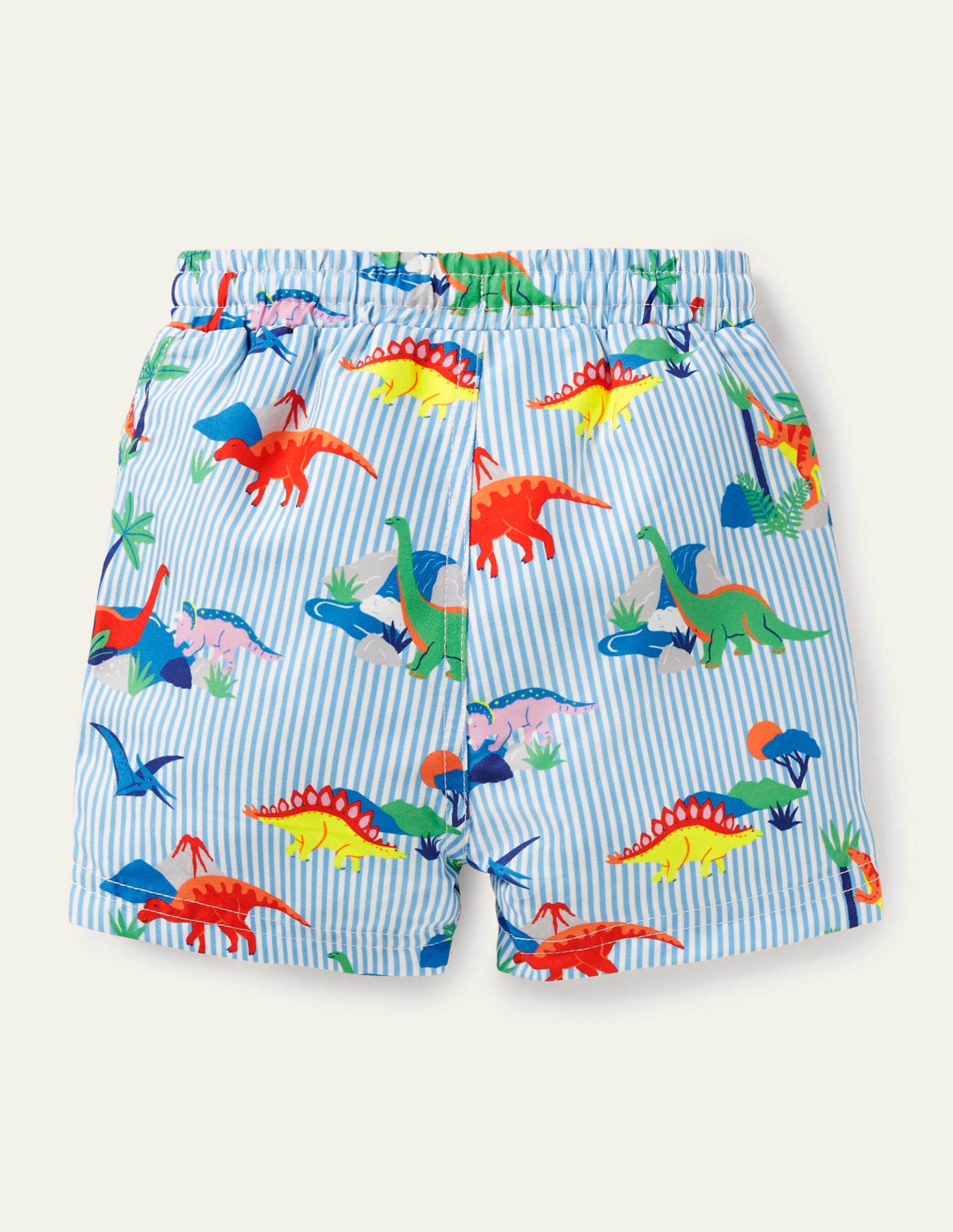 Swim Shorts-Surfboard Blue Dino Scene-2