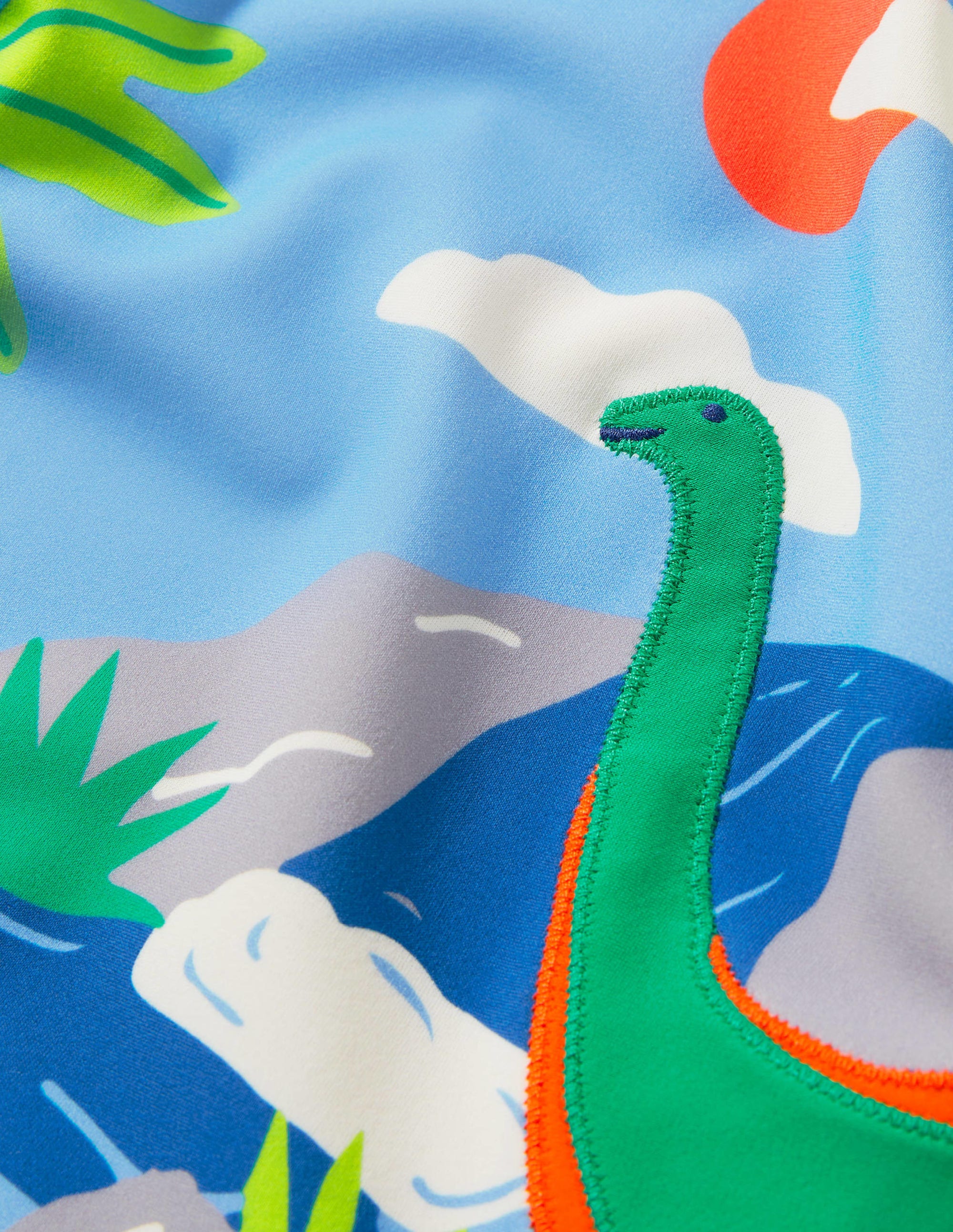 Rash Vest-Surfboard Blue Dino Scene - Image 3