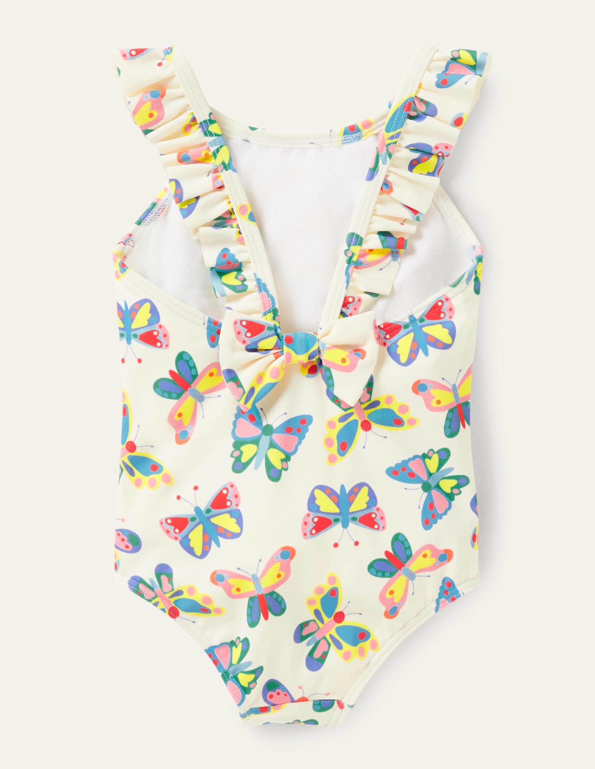 Bow Back Swimsuit-Ivory Butterflies-2
