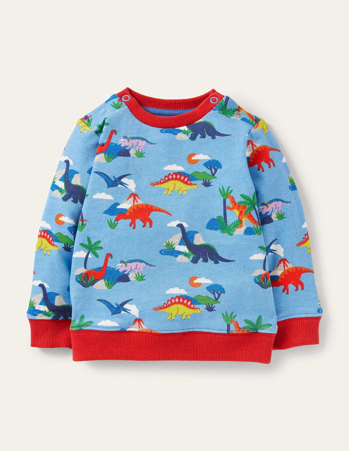 Cosy Sweatshirt-Surfboard Blue Dino Scene-1
