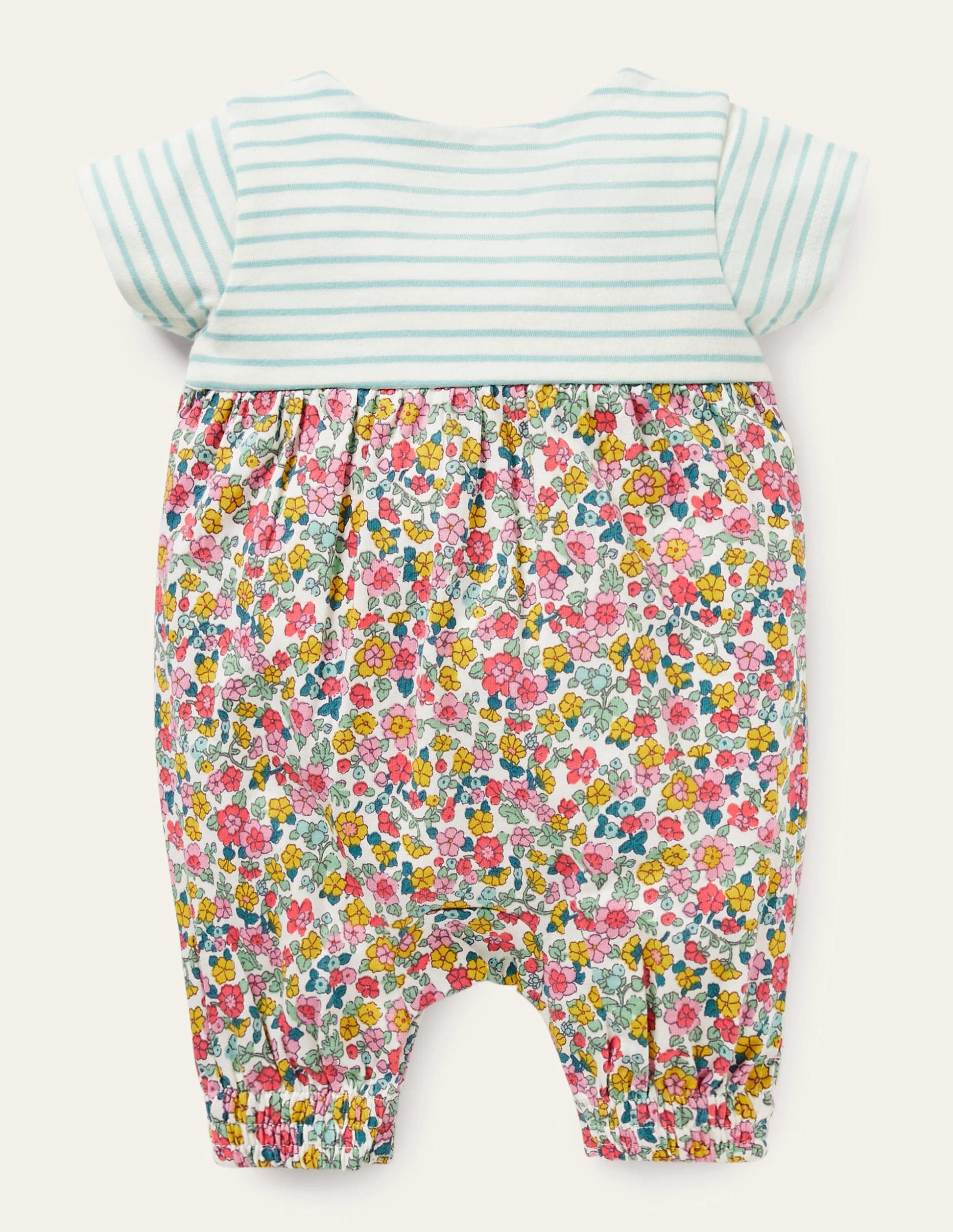Jersey Hotchpotch Romper-Multi Vintage Flowerbed-2