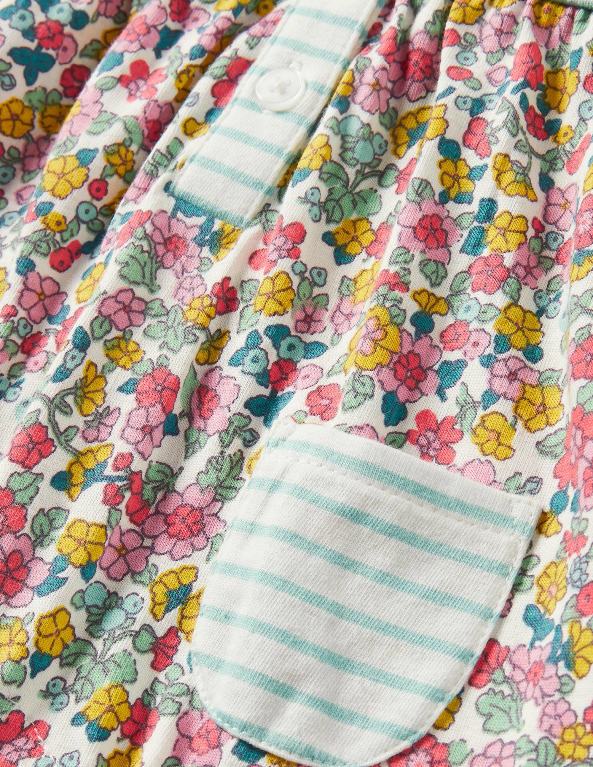 Jersey Hotchpotch Romper-Multi Vintage Flowerbed - Image 3