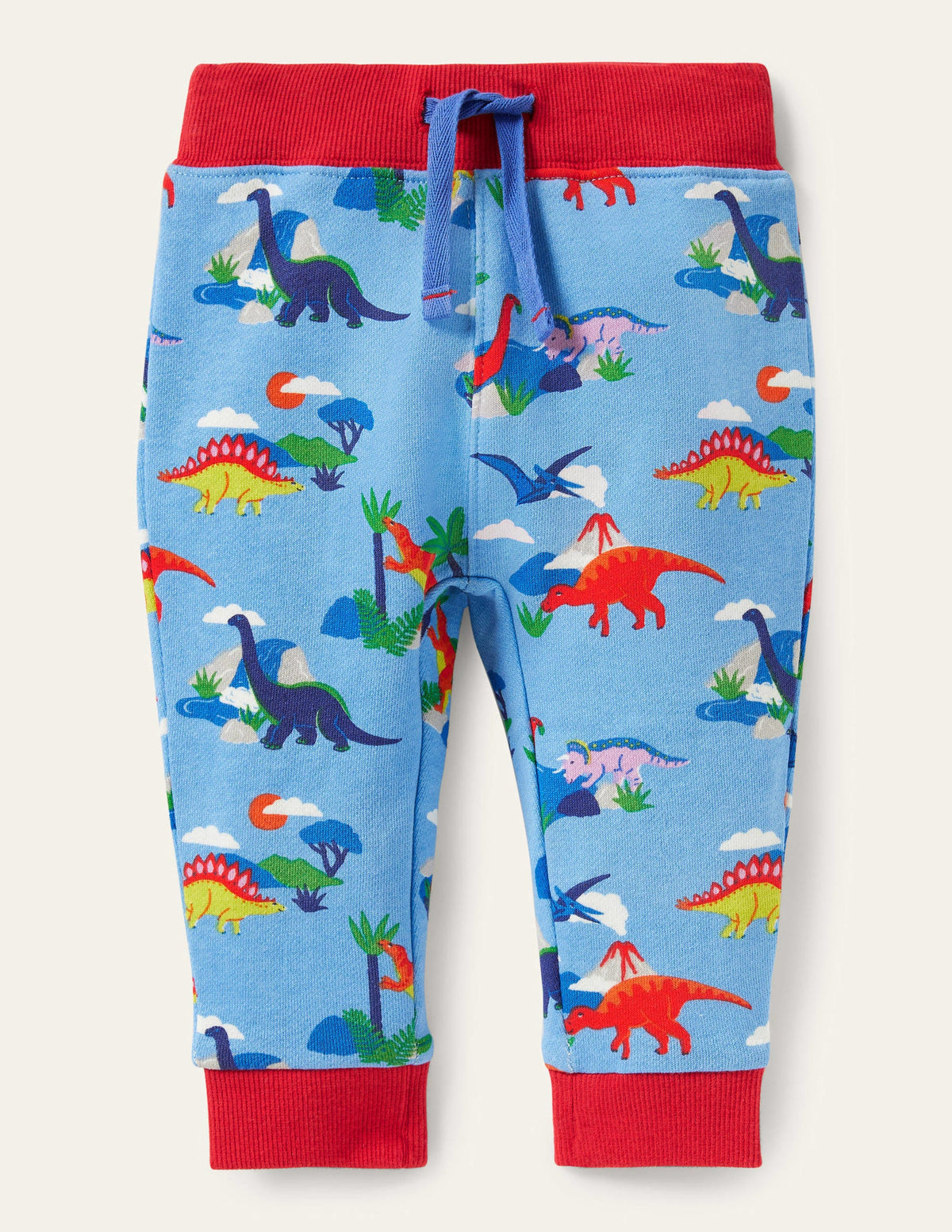 Jersey Printed Bottoms-Surfboard Blue Dino Scene-1