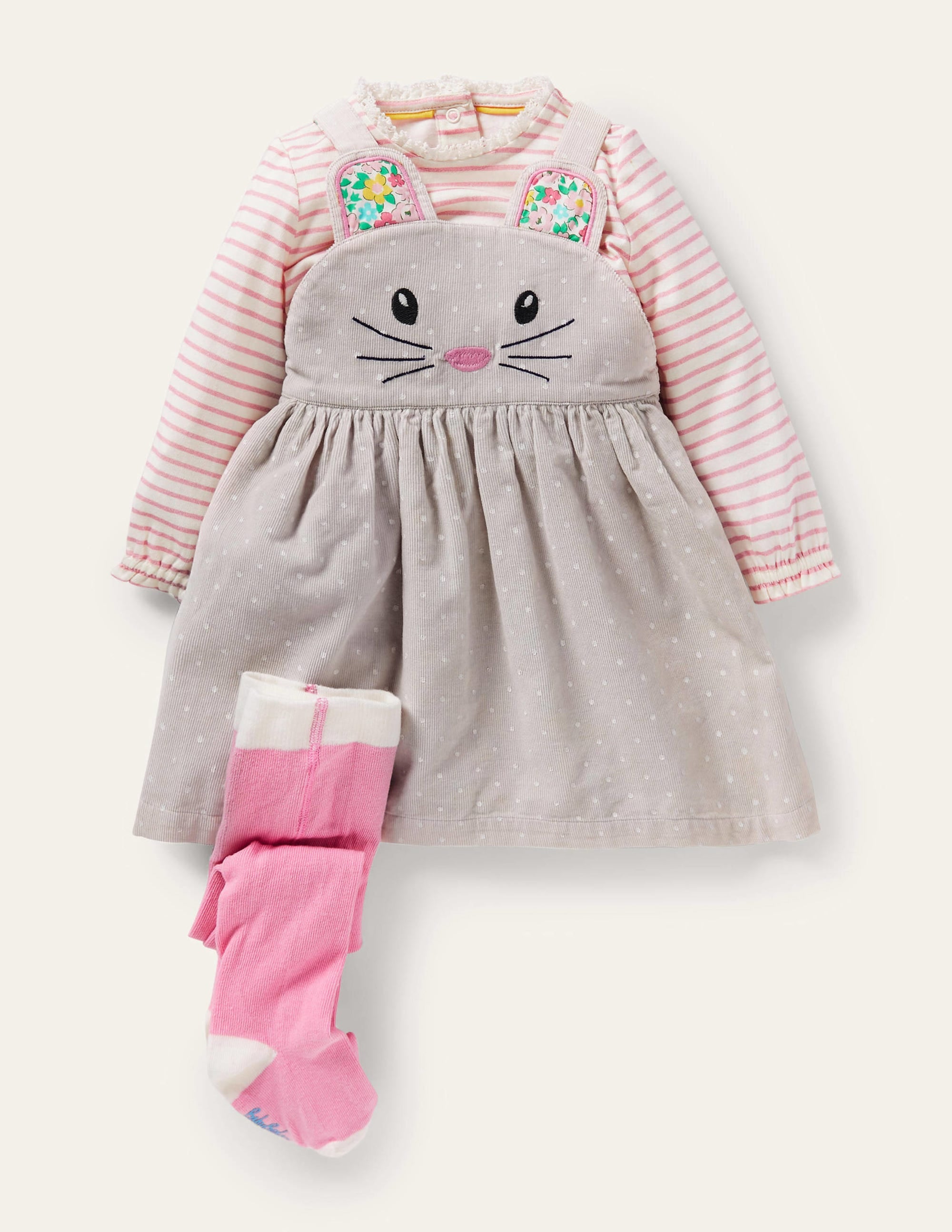 Mouse Pinnie 3 Piece Set-Shale Grey Pin Spot - Image 1