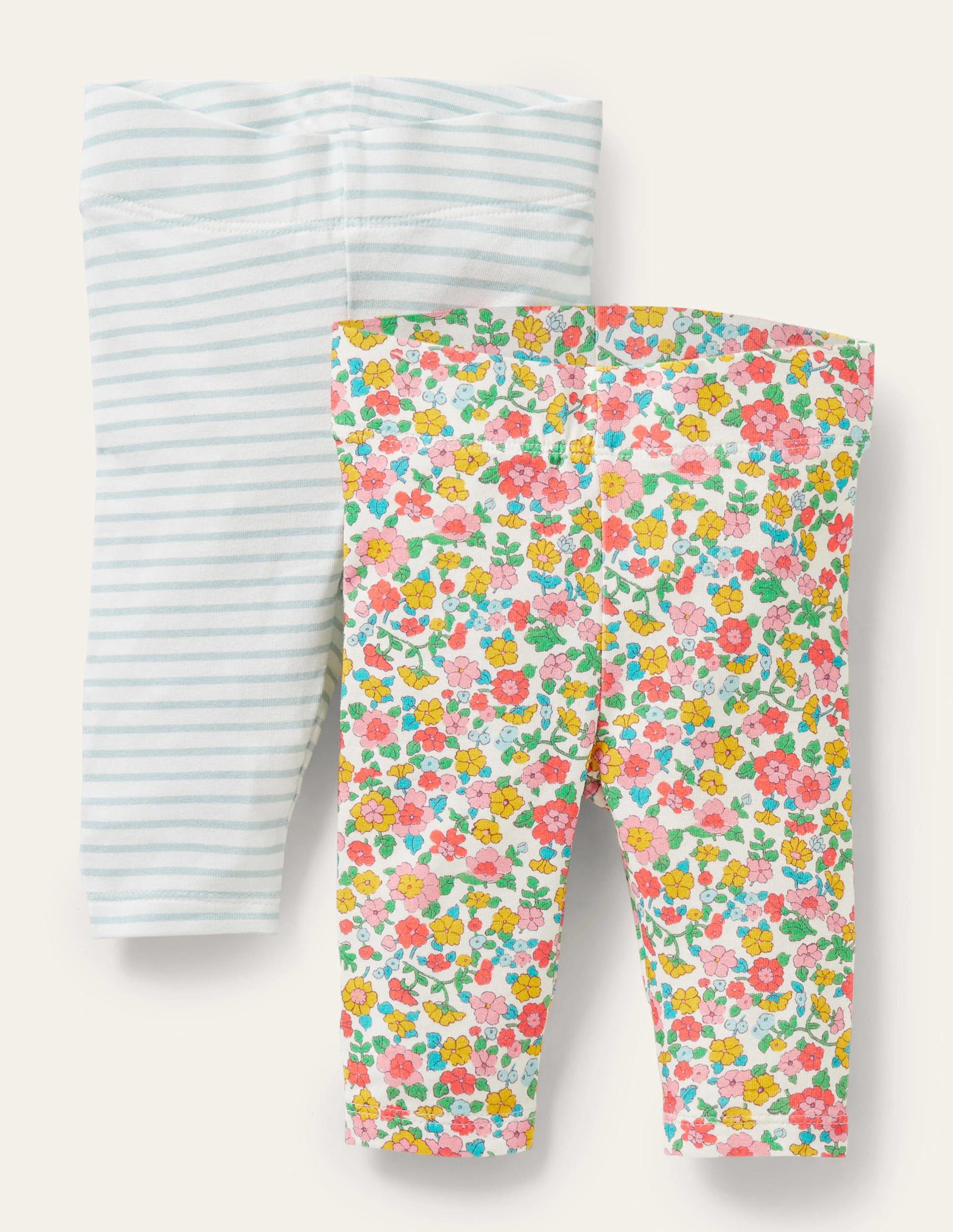 Twin Pack Leggings-Multi Vintage Flowerbed-1