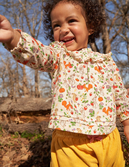 Printed Top and Bloomers-Ivory Woodland Friends-4
