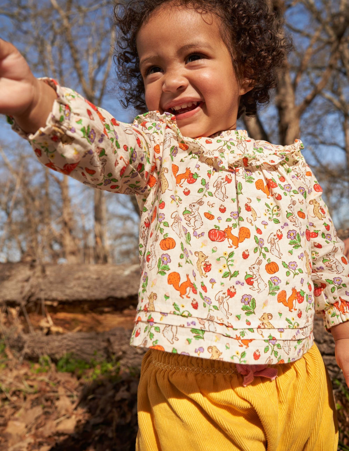 Printed Top and Bloomers-Ivory Woodland Friends - Image 6