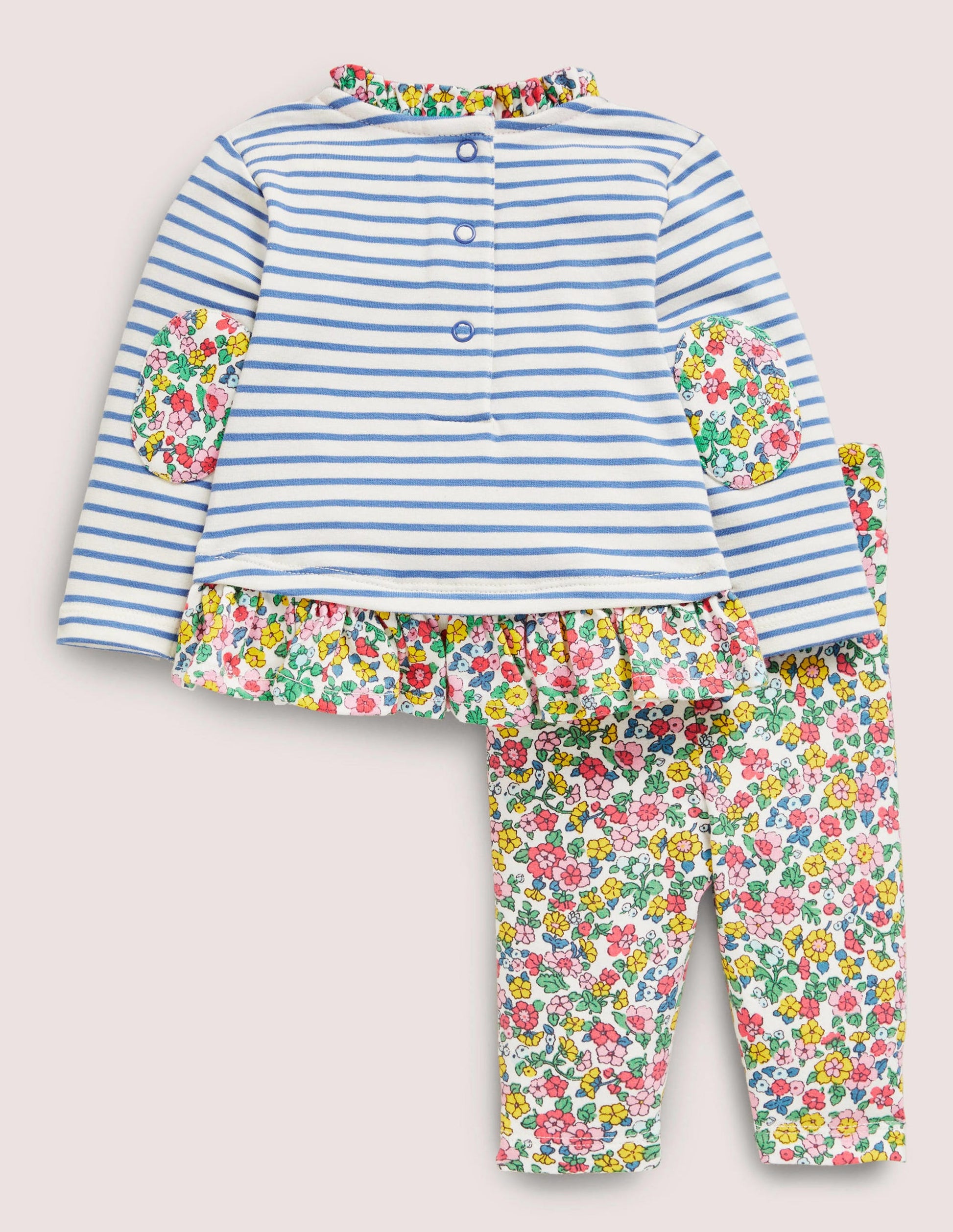 Jersey Hotchpotch Playset-Ivory/Blue Vintage Flowerbed-2