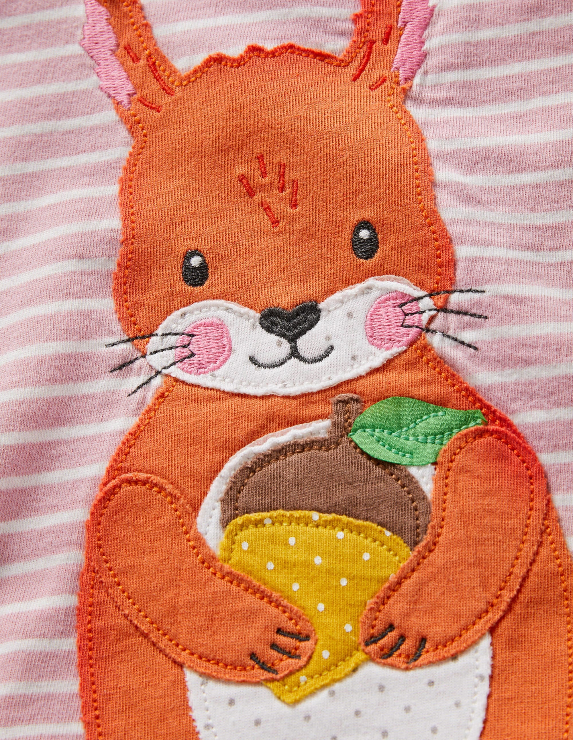 Appliqué Dress and Legging Set-Boto Pink/Ivory Squirrel - Image 3