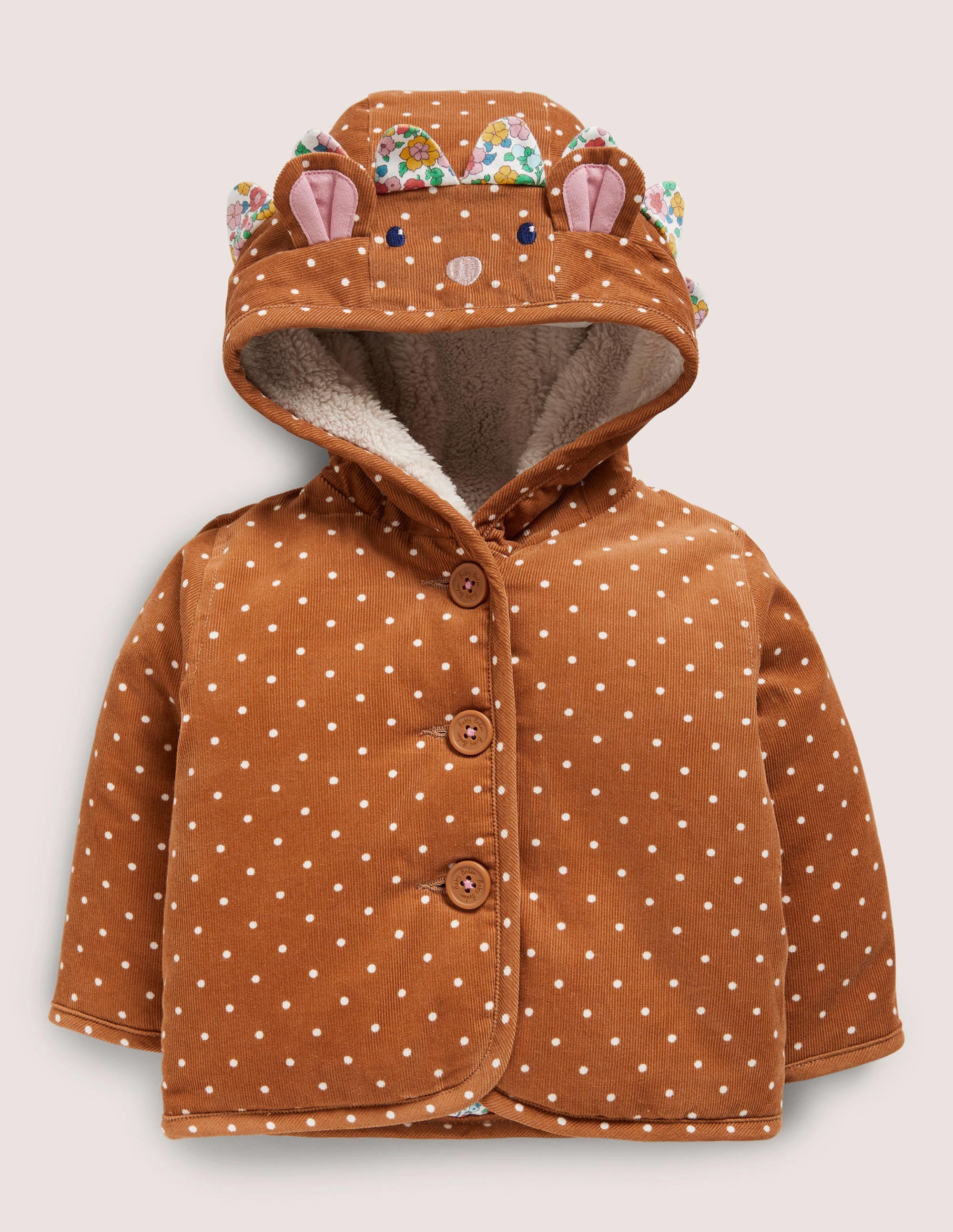 Hedgehog Cord Jacket-Butterscotch Brown Hedgehog - Image 1