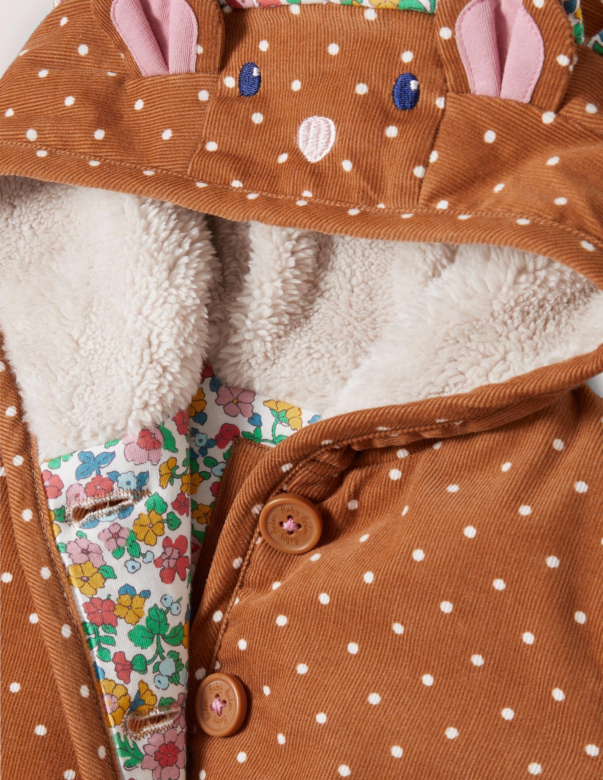 Hedgehog Cord Jacket-Butterscotch Brown Hedgehog-3